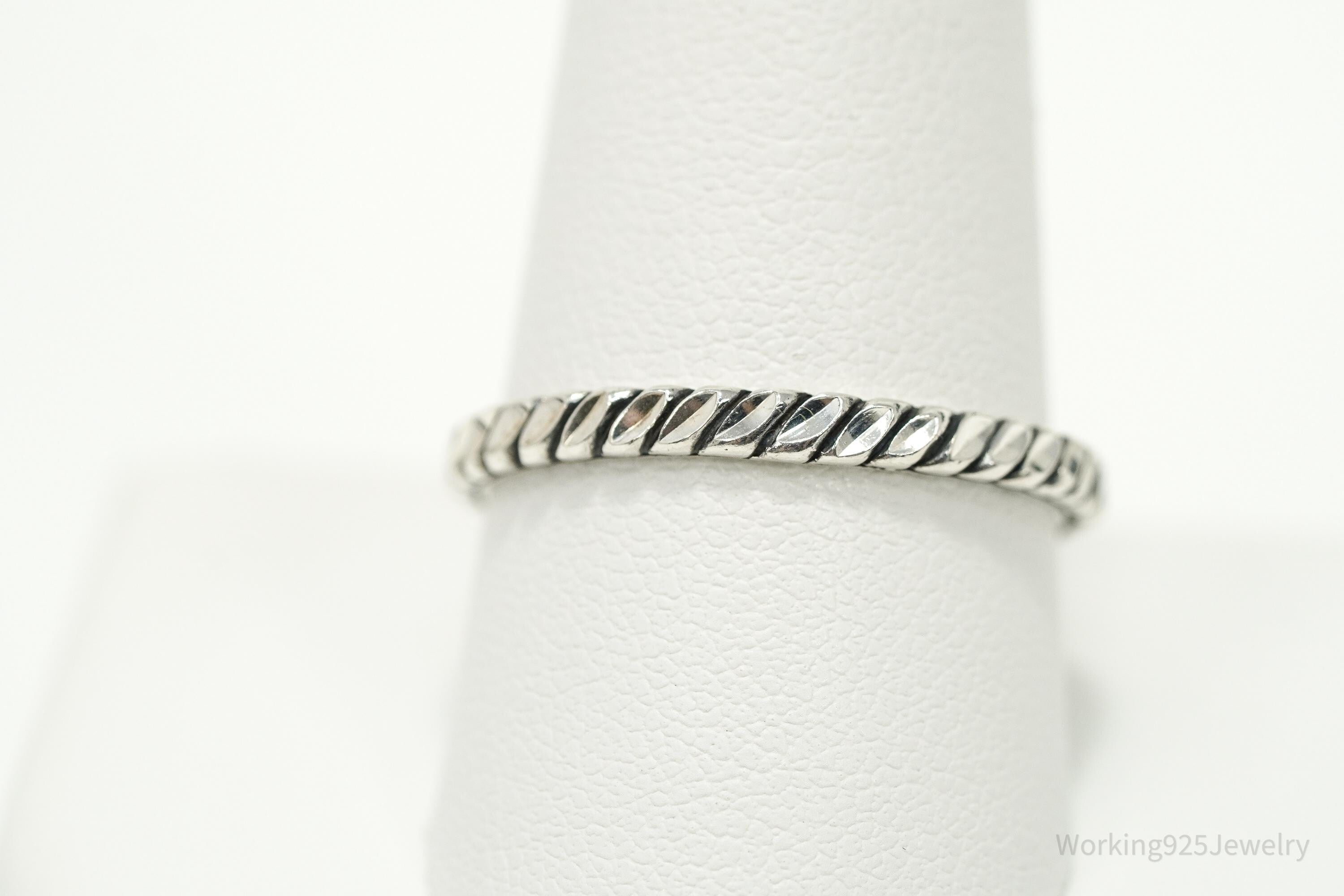 Vintage Native Designer Carolyn Pollack Relios Sterling Silver Band Ring Size 10