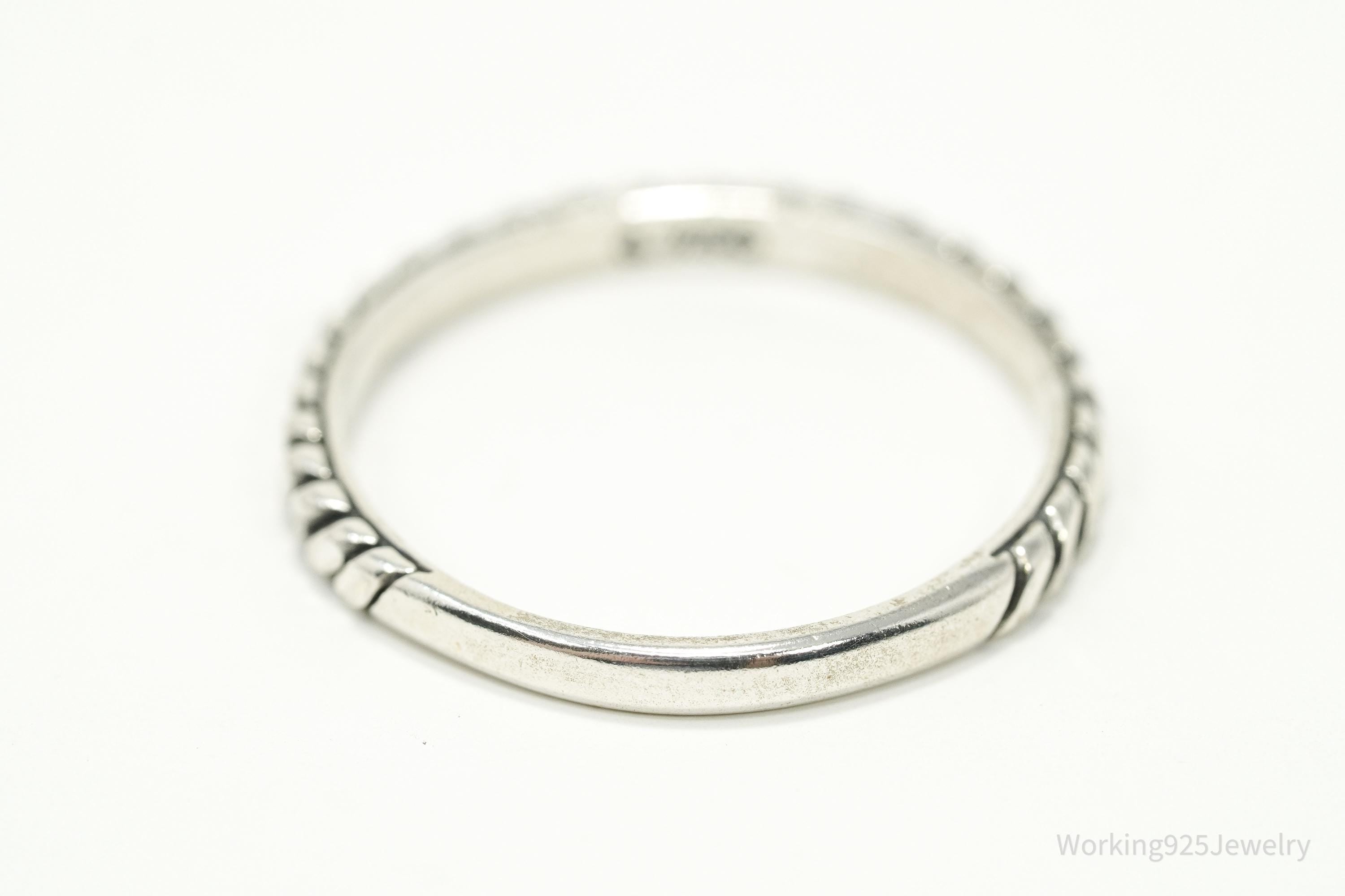 Vintage Native Designer Carolyn Pollack Relios Sterling Silver Band Ring Size 10