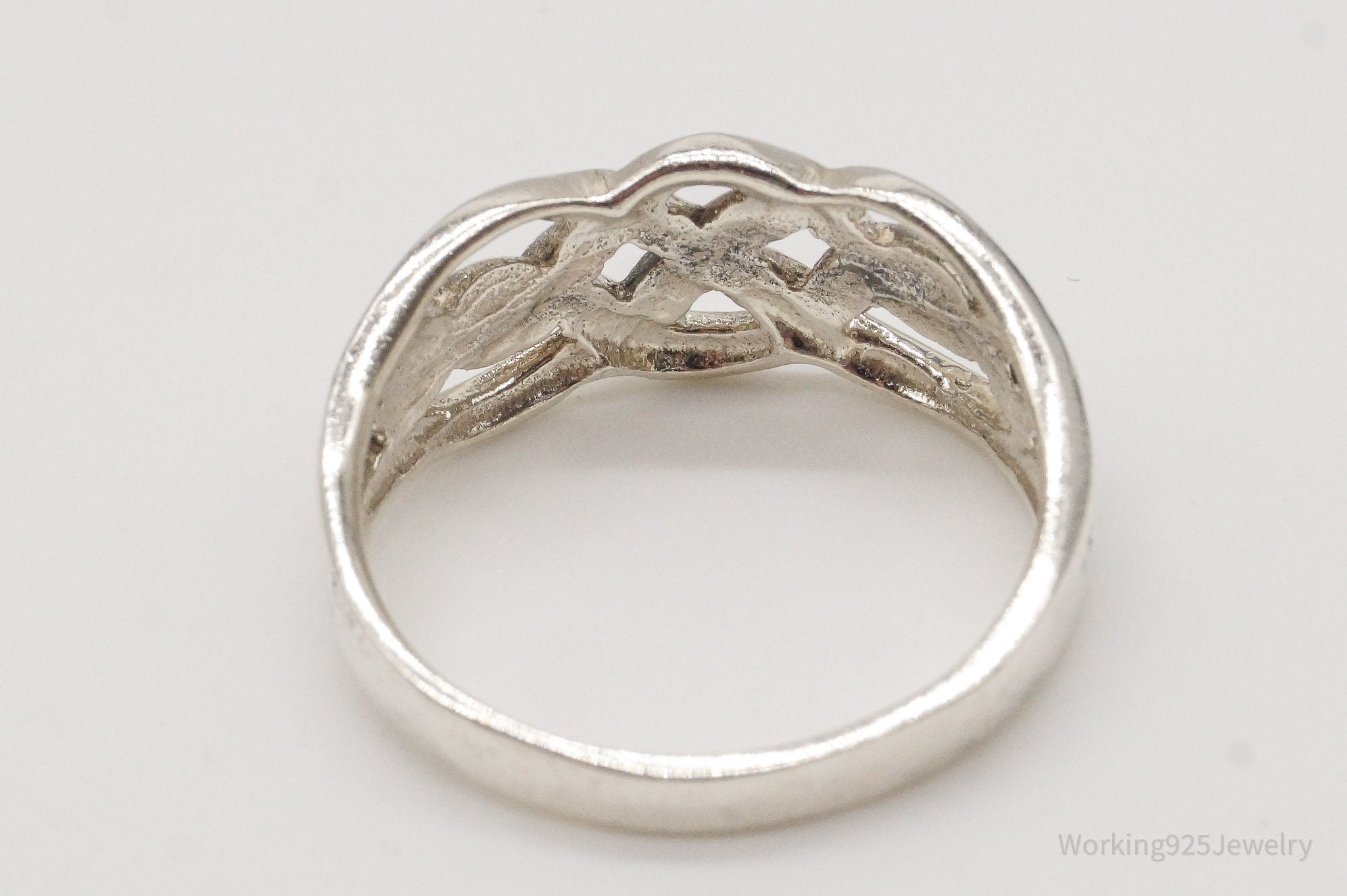 Vintage Celtic Knot Sterling Silver Ring - Size 8.5