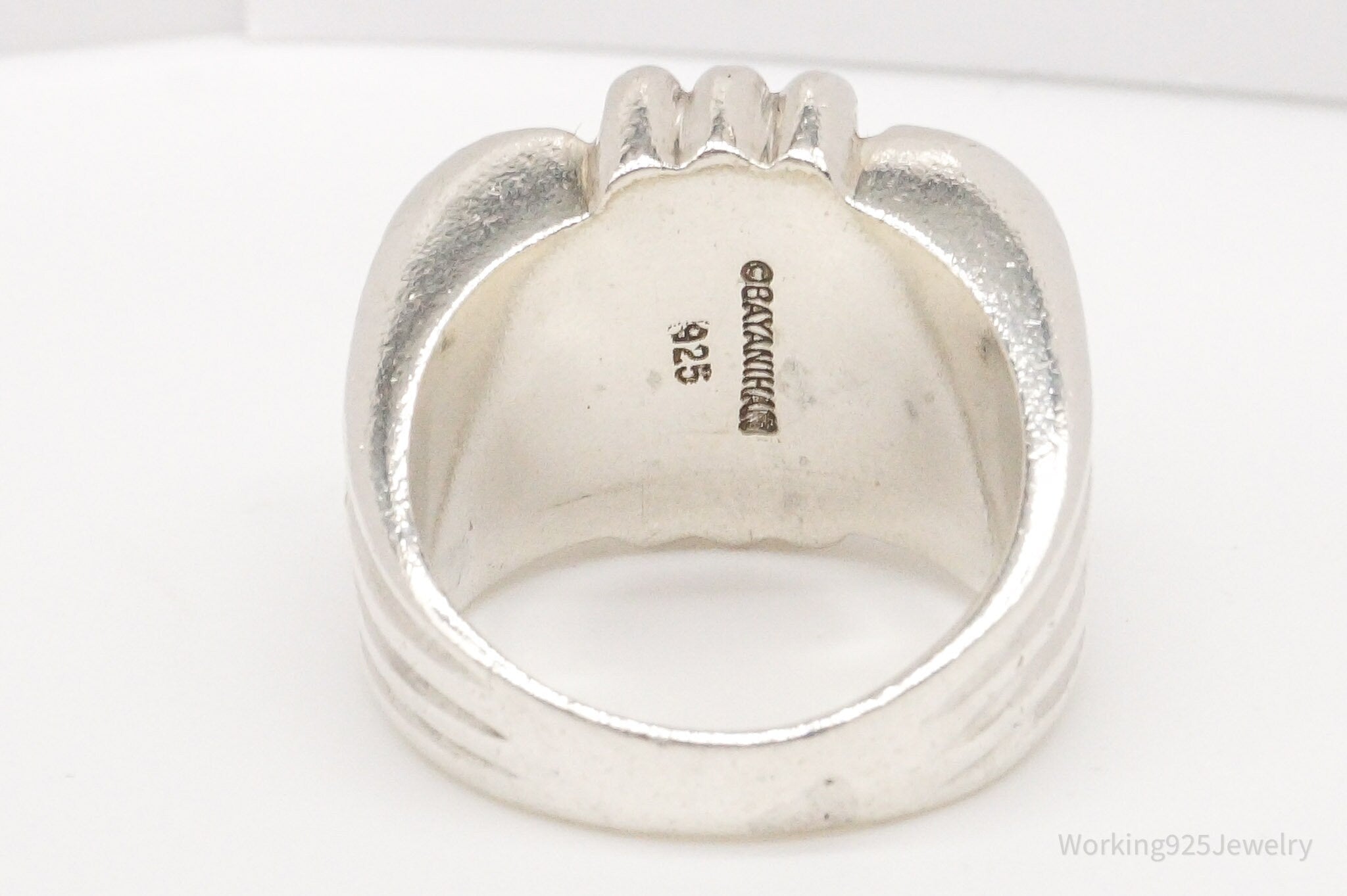 Vintage Rare Bayanihan Modernist Sterling Silver Ring - Size 6.25