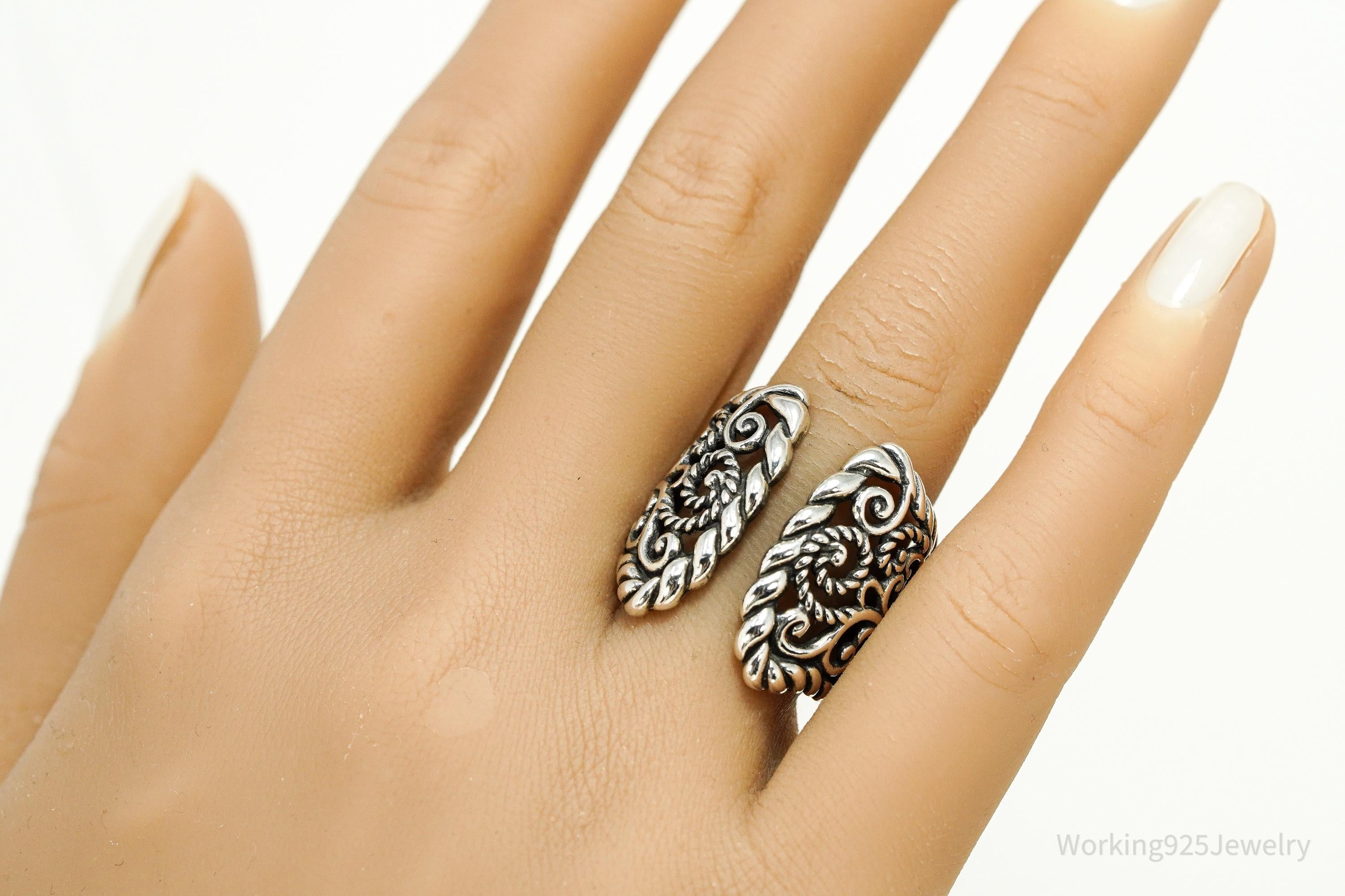 Vintage Native Carolyn Pollack Western Style Sterling Silver Ring - Size 7.25