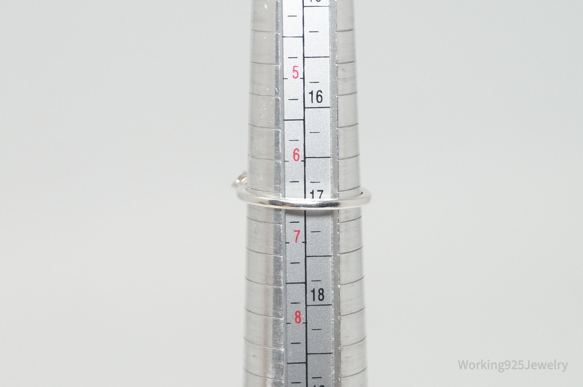 Vintage Amethyst CZ Sterling Silver Ring - Sz 6.5