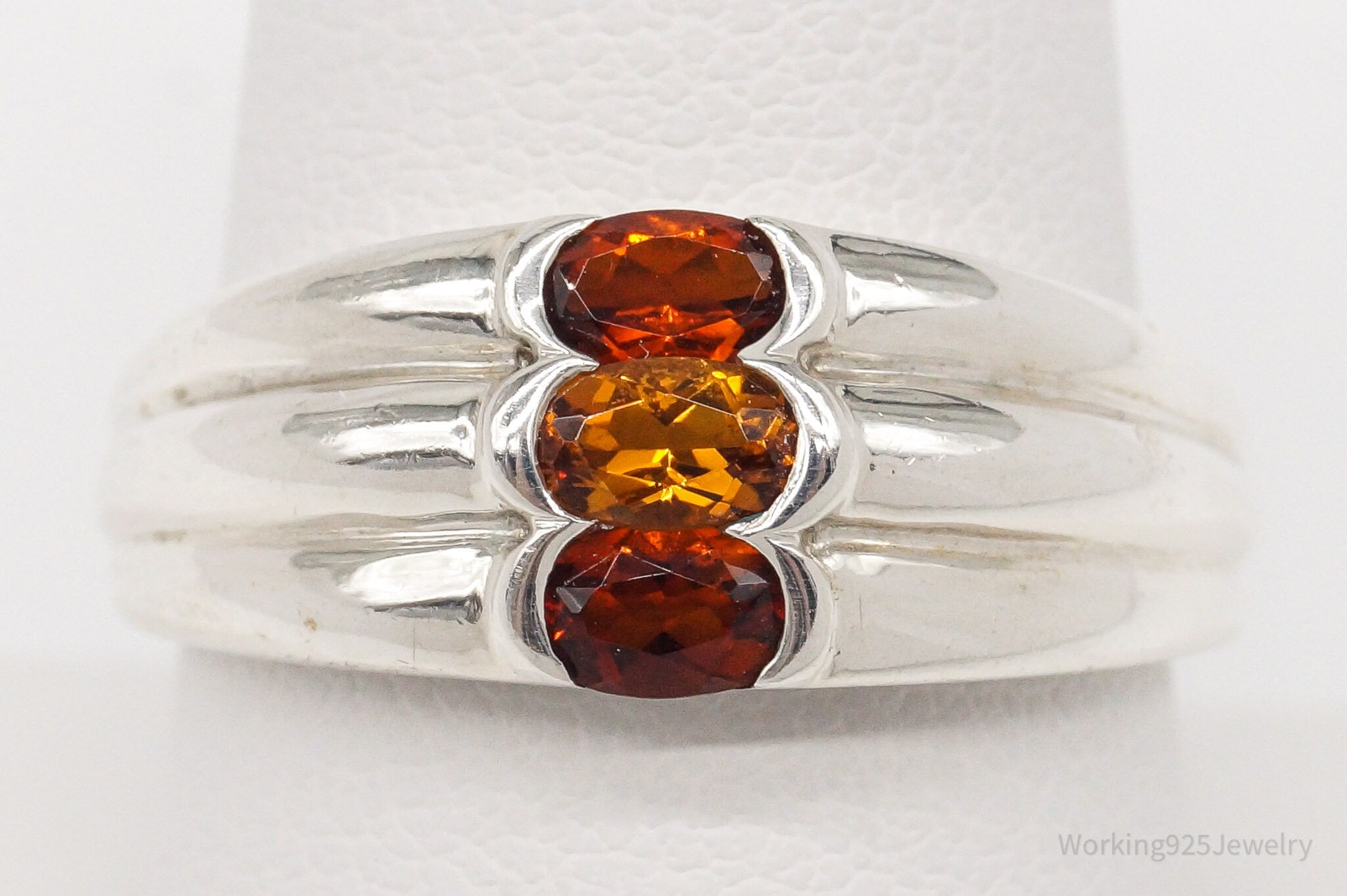 Vintage Citrine Sterling Silver Ring Size 9