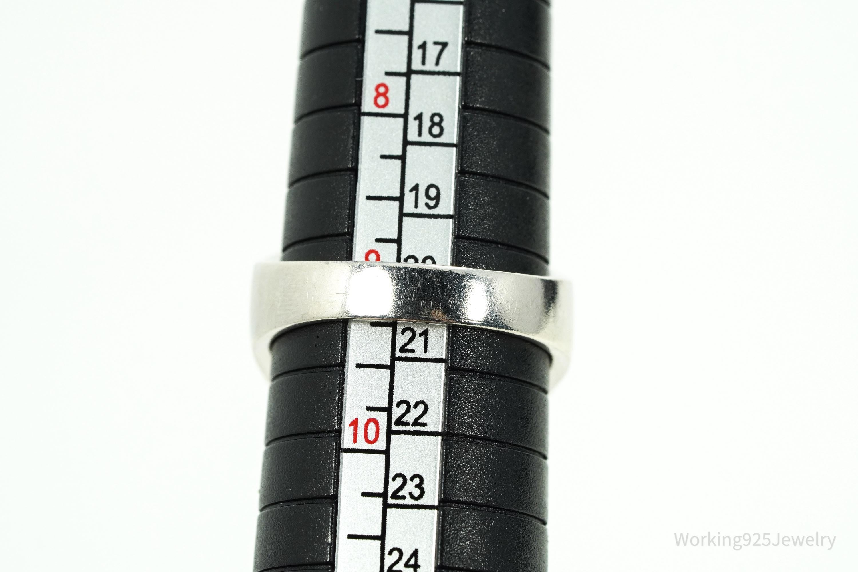 Vintage V3 Citrine & White Topaz Sterling Silver Ring - Size 9.25