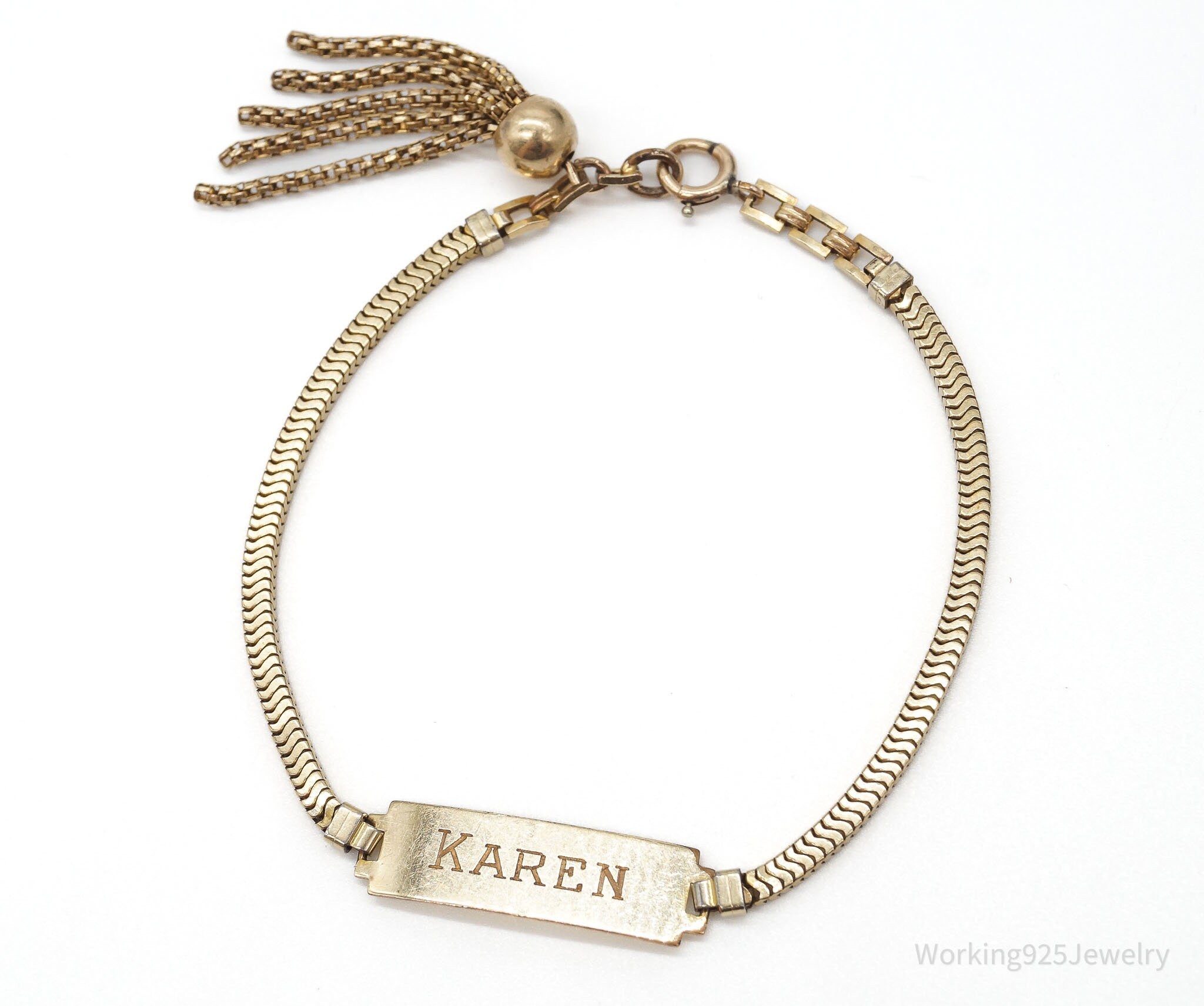 Vintage 1940s Forstner "KAREN" 1/20 12KT Gold Filled Chain Bracelet