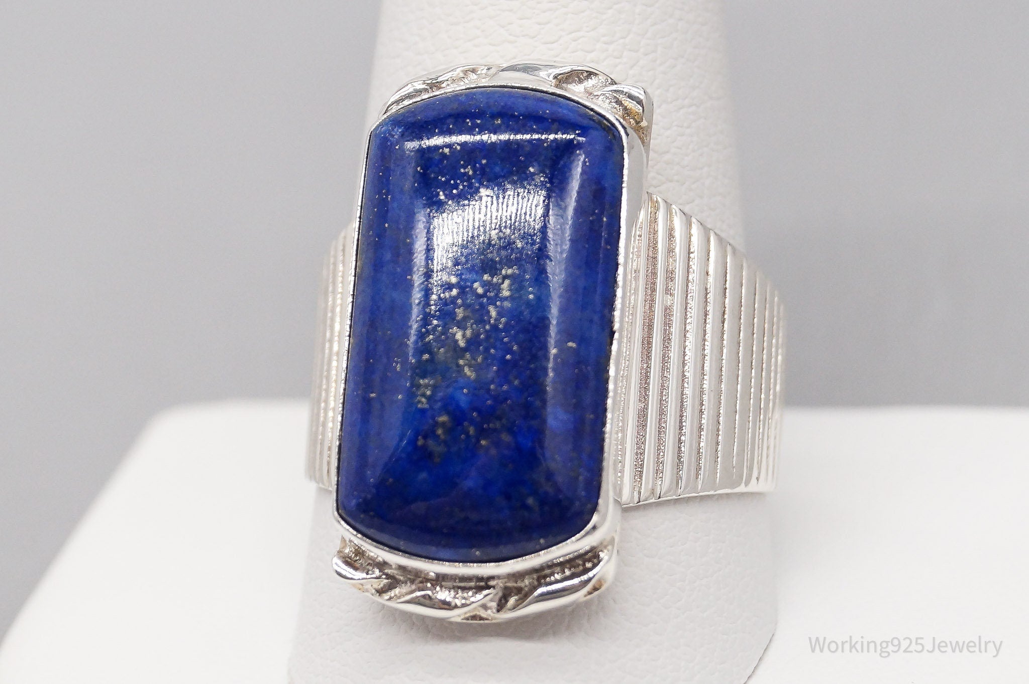 Vintage Desert Rose Trading Lapis Lazuli Sterling Silver Ring - Size 11