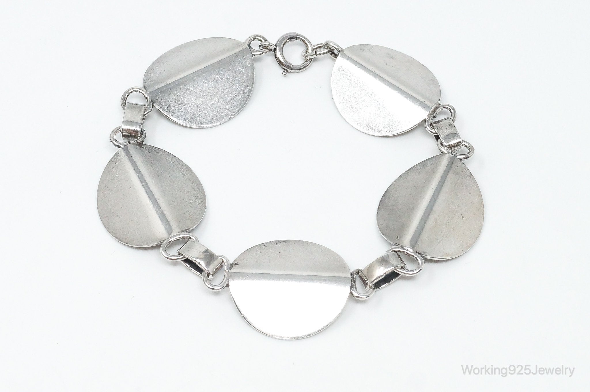 Vintage Modernist Style Sterling Silver Bracelet