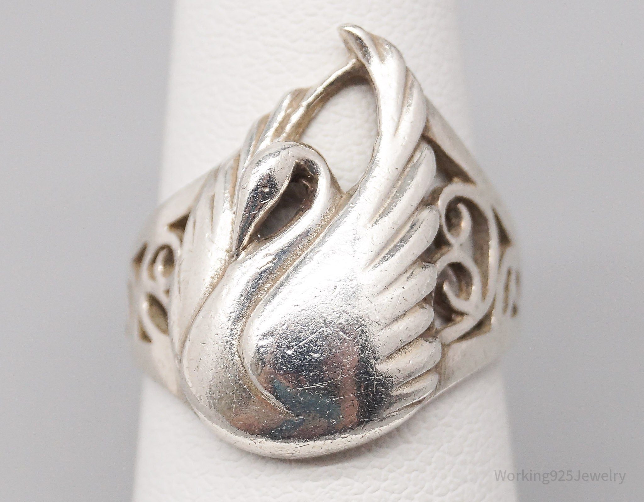 Vintage Boma Swan Sterling Silver Ring - Size 6.75