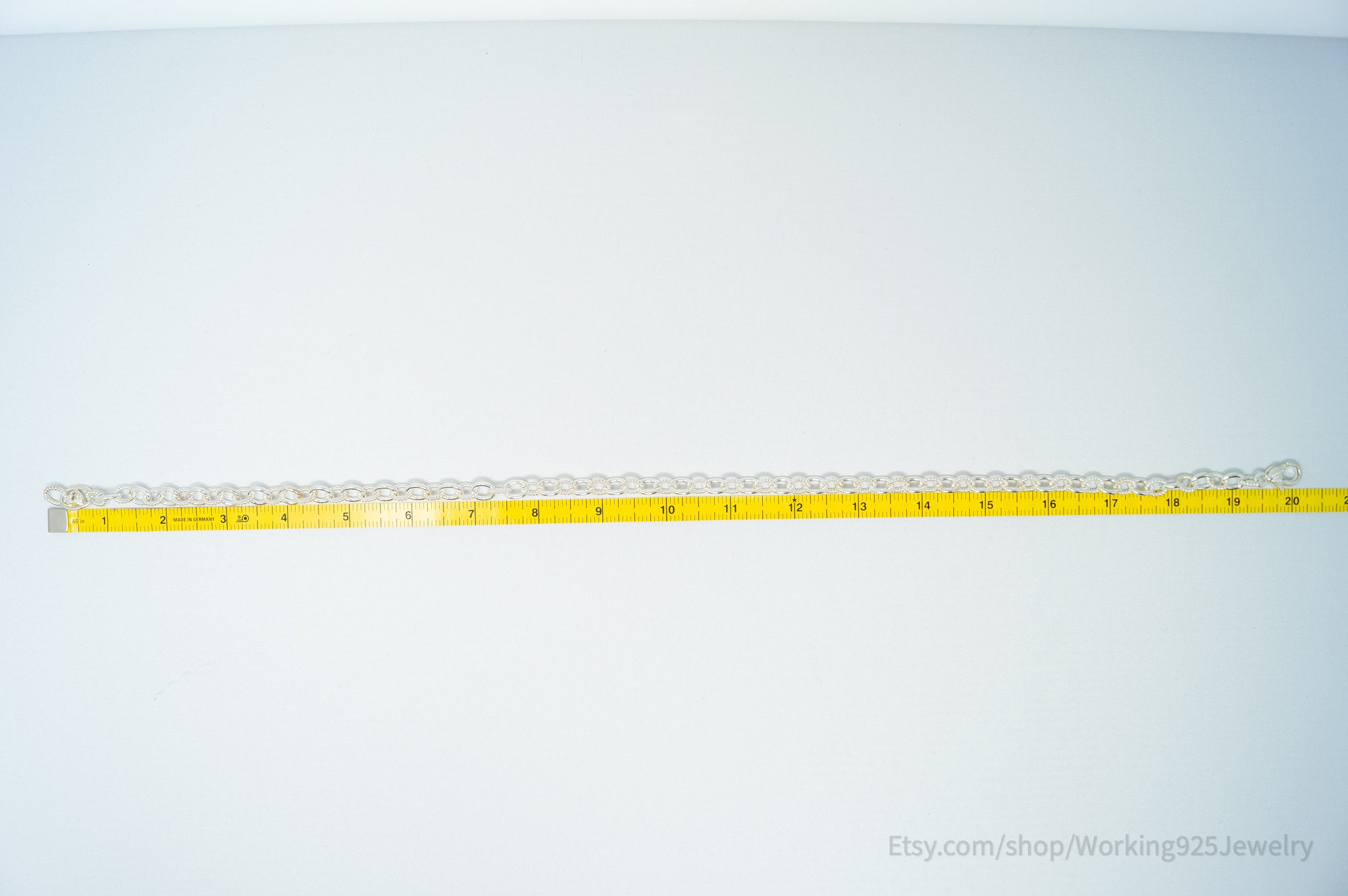 Vintage Designer Judith Ripka CZ Sterling Silver Link Heart Lock Necklace