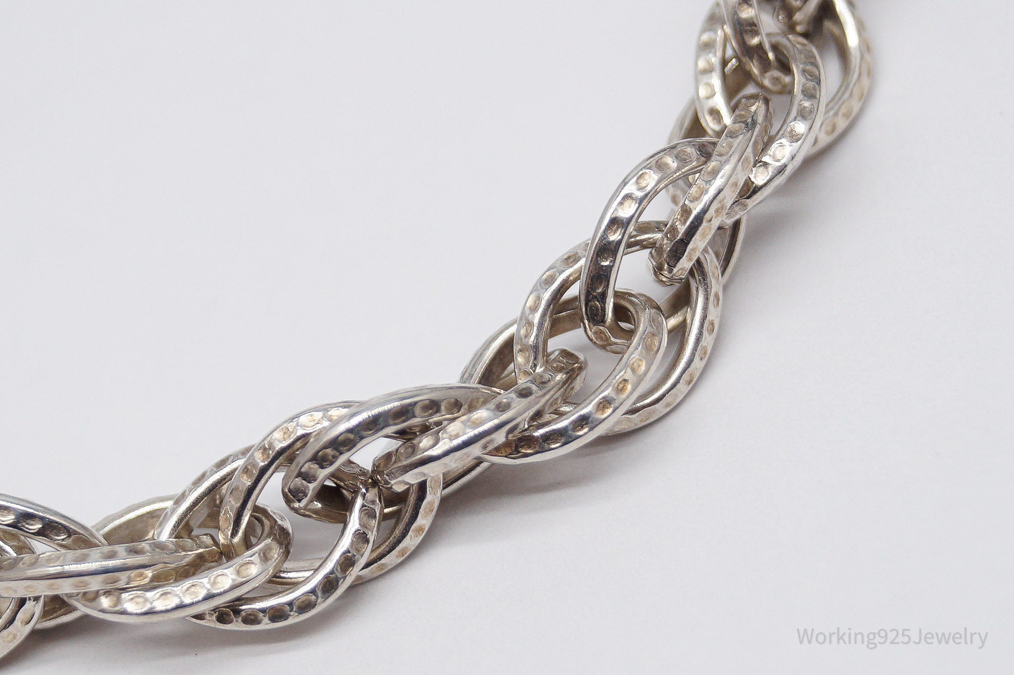 Vintage Prolite Chain Link Sterling Silver Bracelet - 8"