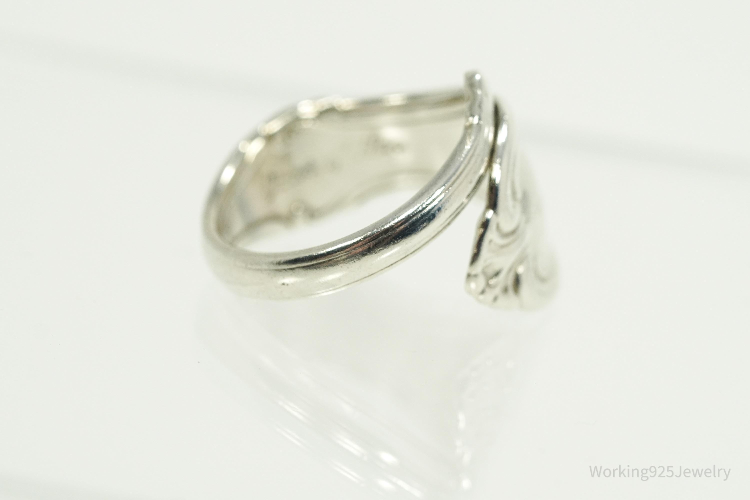 Vintage "Joan Of Arc" International Sterling Silver Spoon Ring Size 6.75