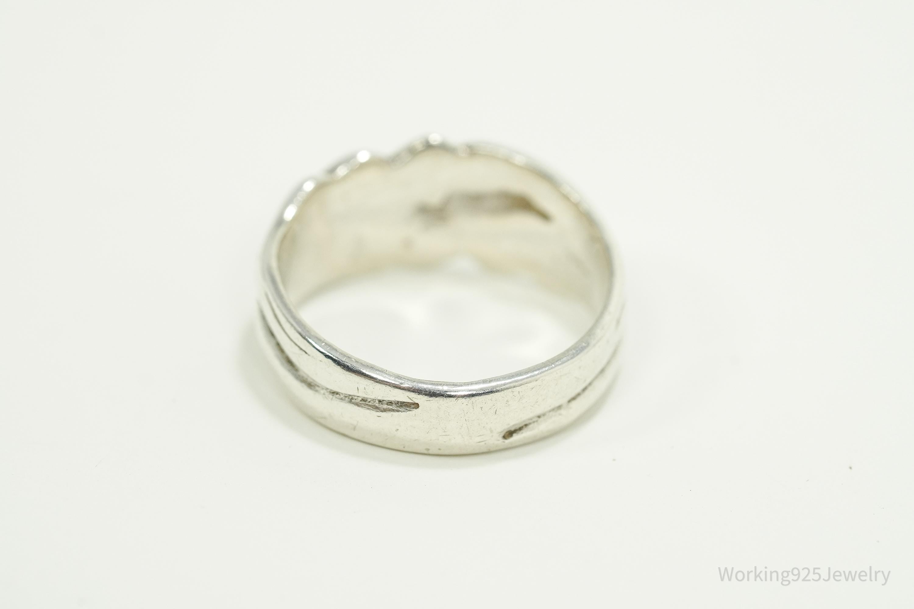 Antique Sterling Silver Band Ring - Size 7.5