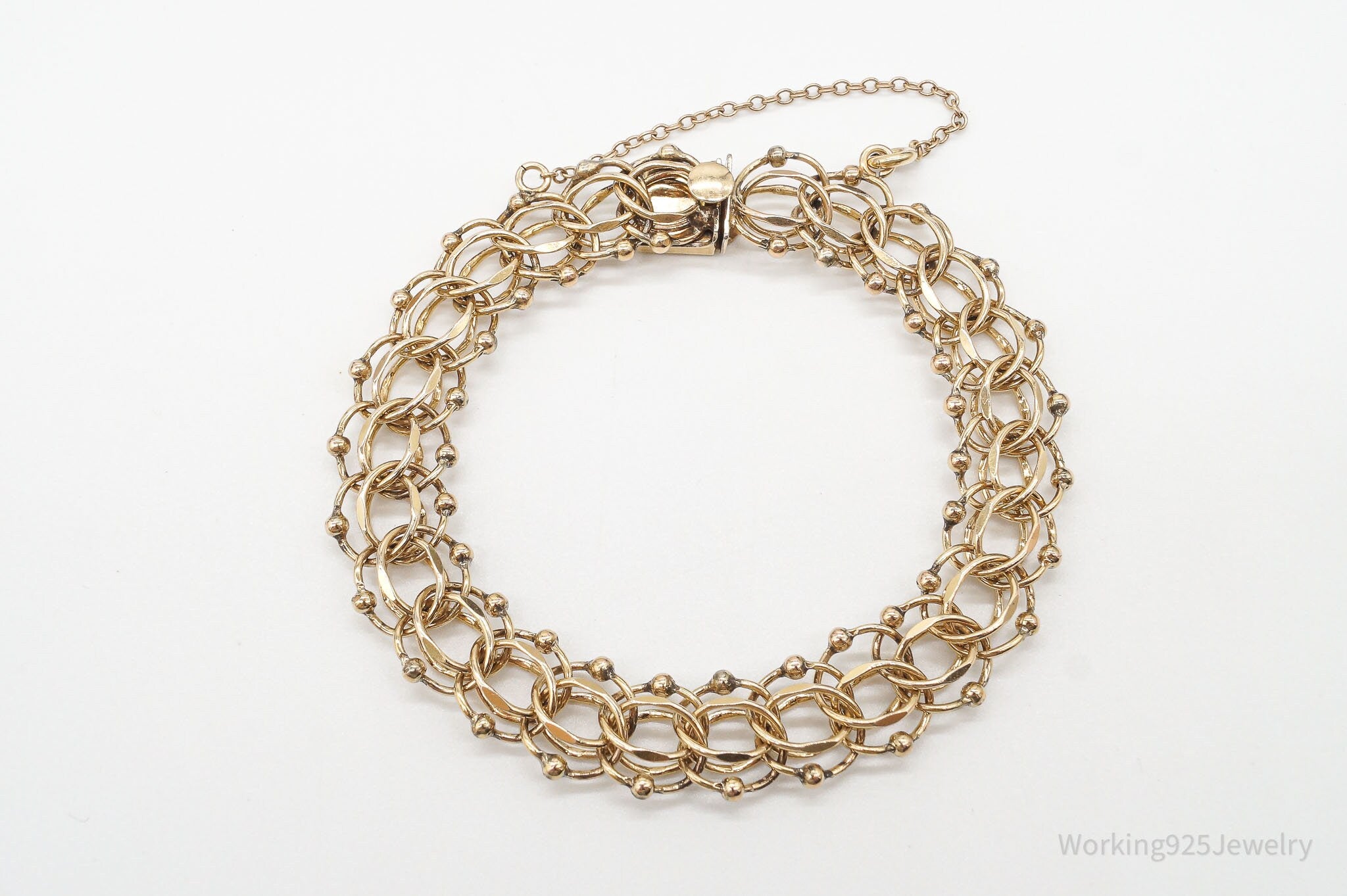 Vintage Designer JMS 1/20 12K Gold Filled Chain Bracelet