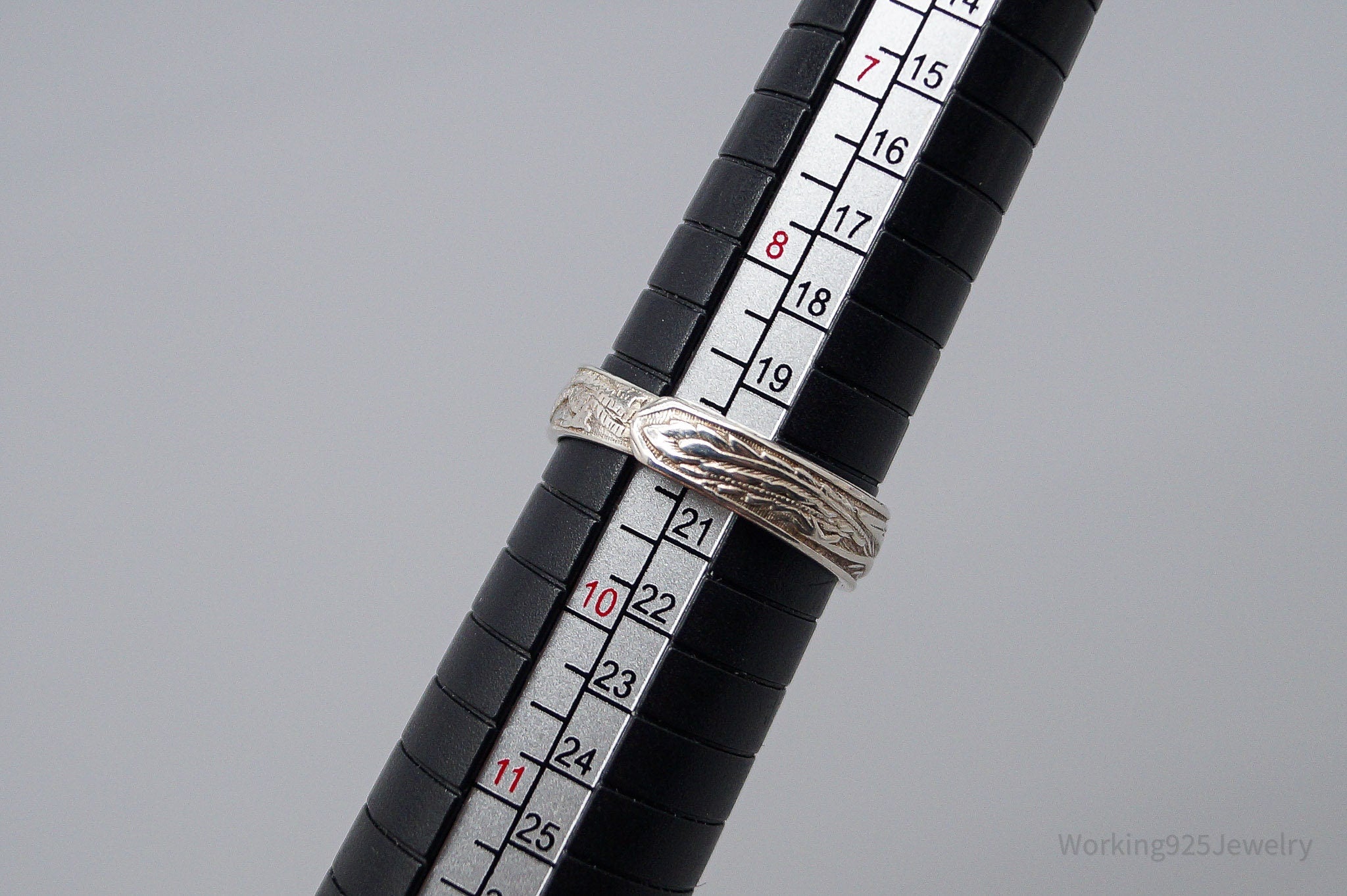 Vintage Dragon & Phoenix Sterling Silver Ring - Size 9 Adjustable