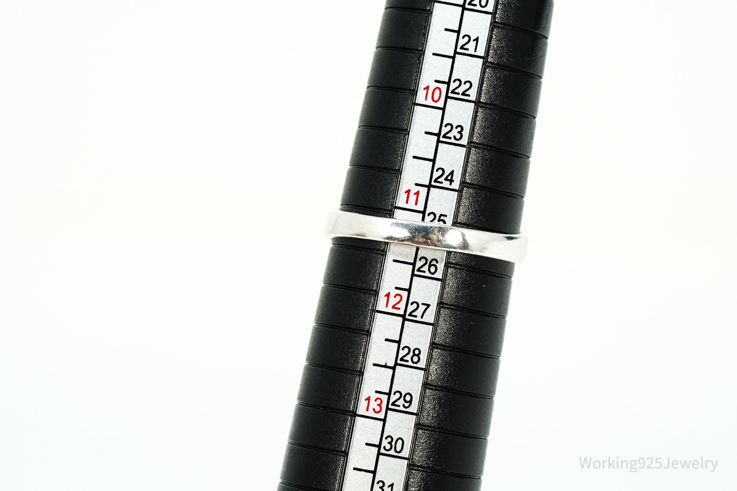 Vintage Native American Turquoise Sterling Silver Ring - Size 11.25