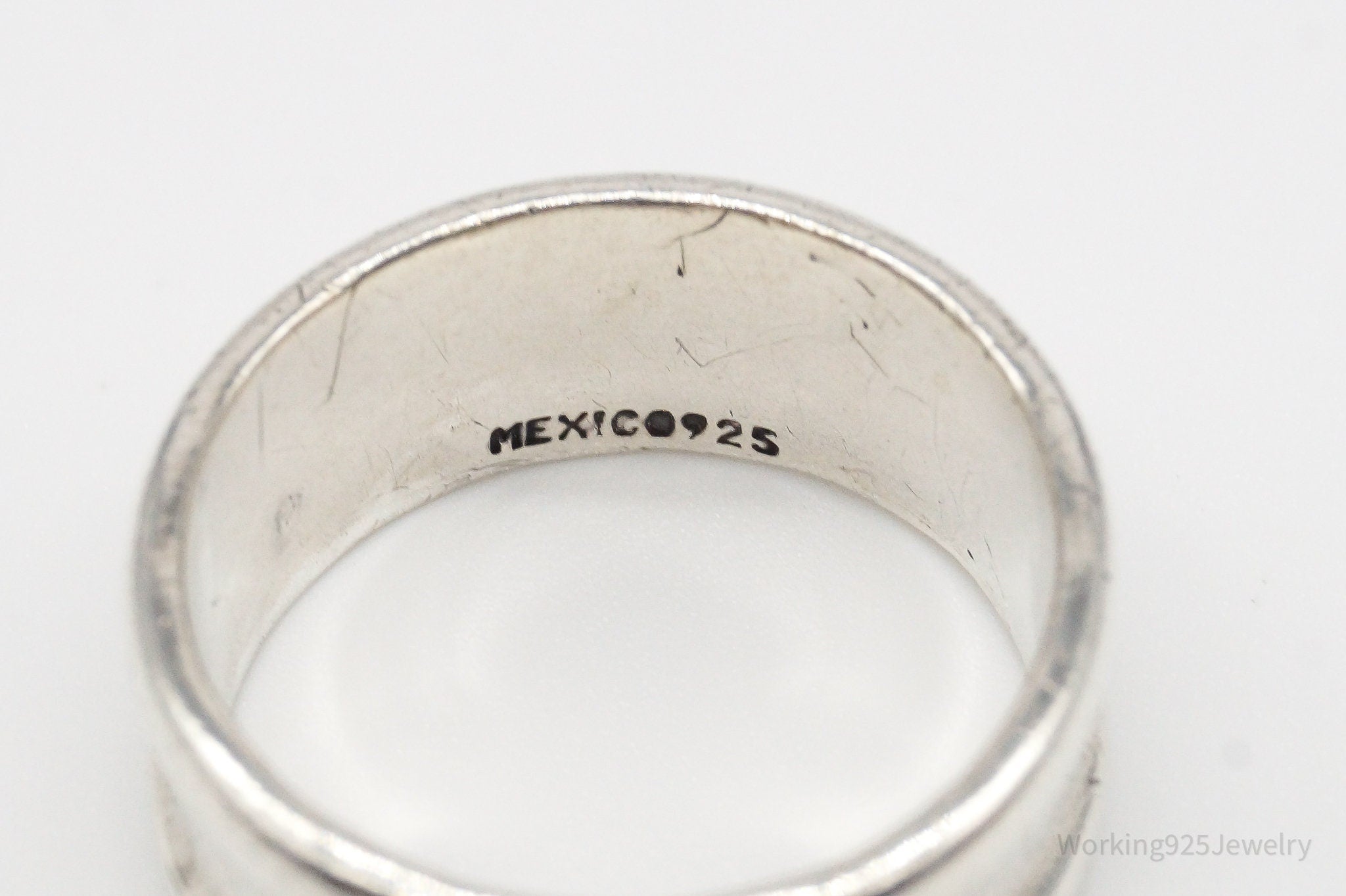 Vintage Mexico Sterling Silver Ring - Size 10.5