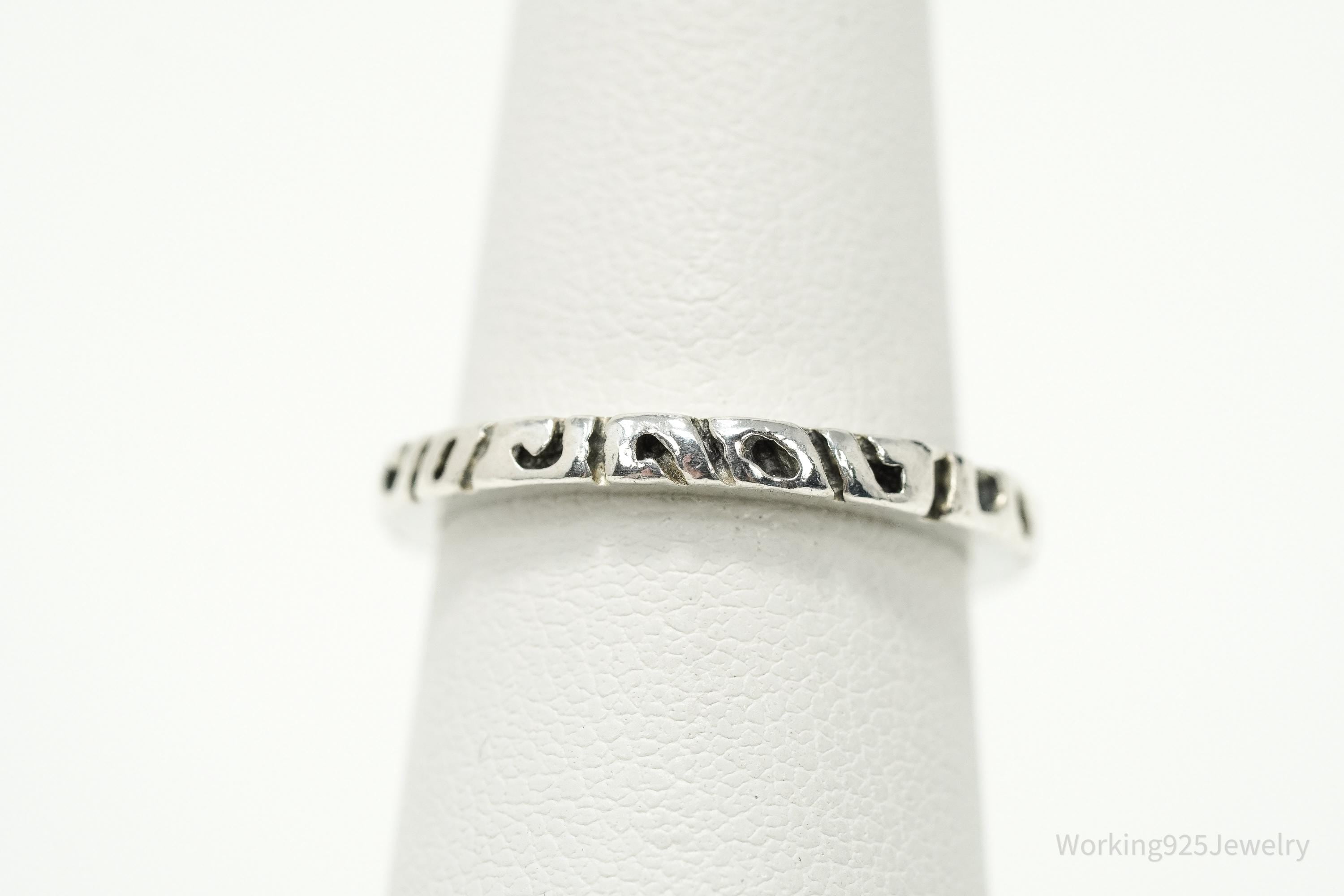 Vintage Silpada Retired Sterling Silver Band Ring - Size 7
