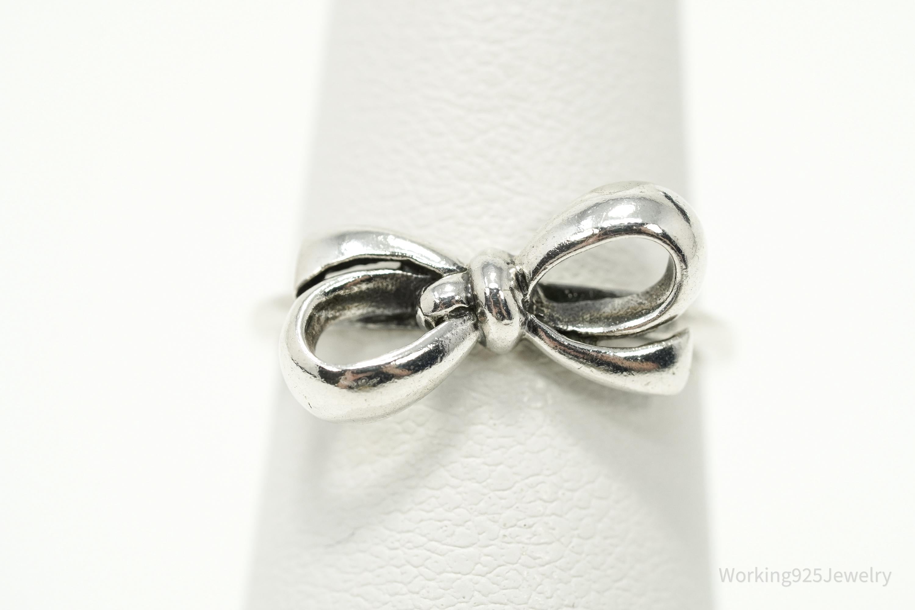 Vintage Bow Sterling Silver Ring - Size 5