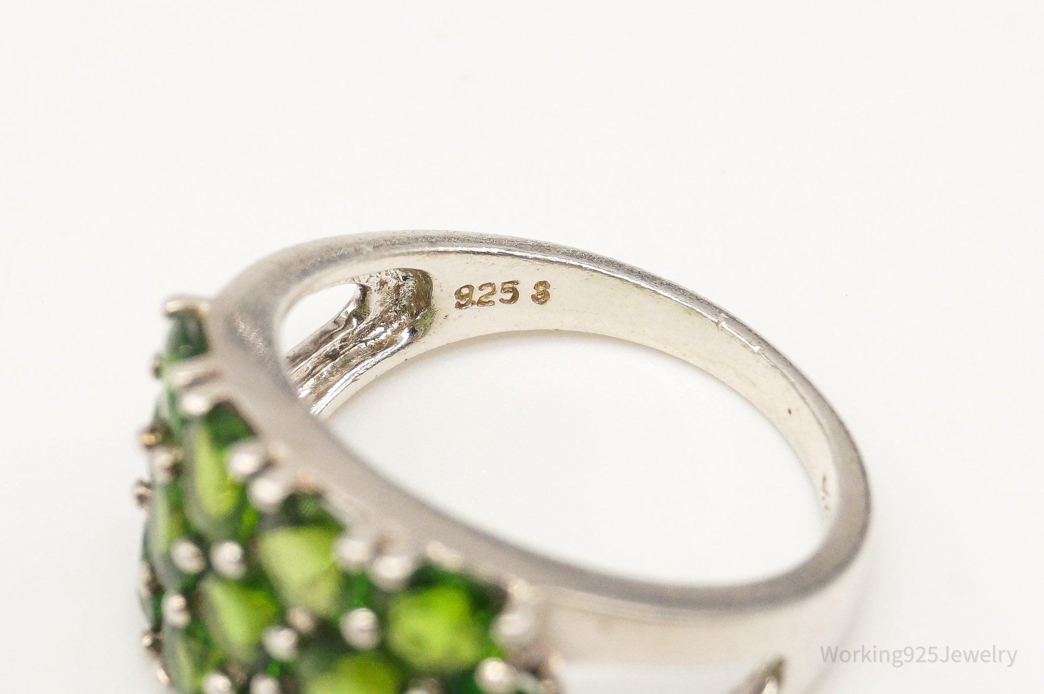 Vintage Peridot Sterling Silver Ring - Size 6