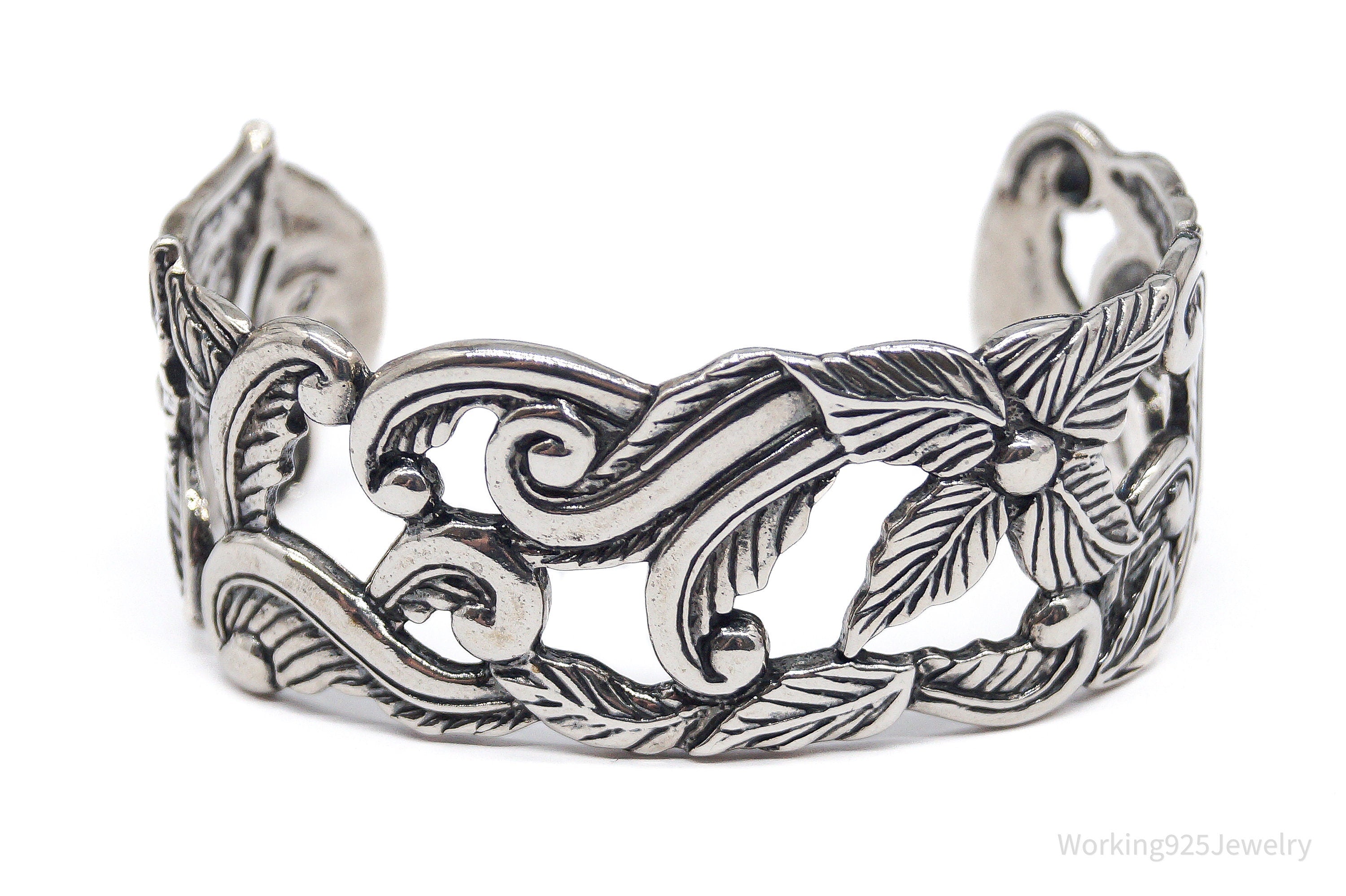 Vintage Native Designer Carolyn Pollack Relios Sterling Silver Cuff Bracelet