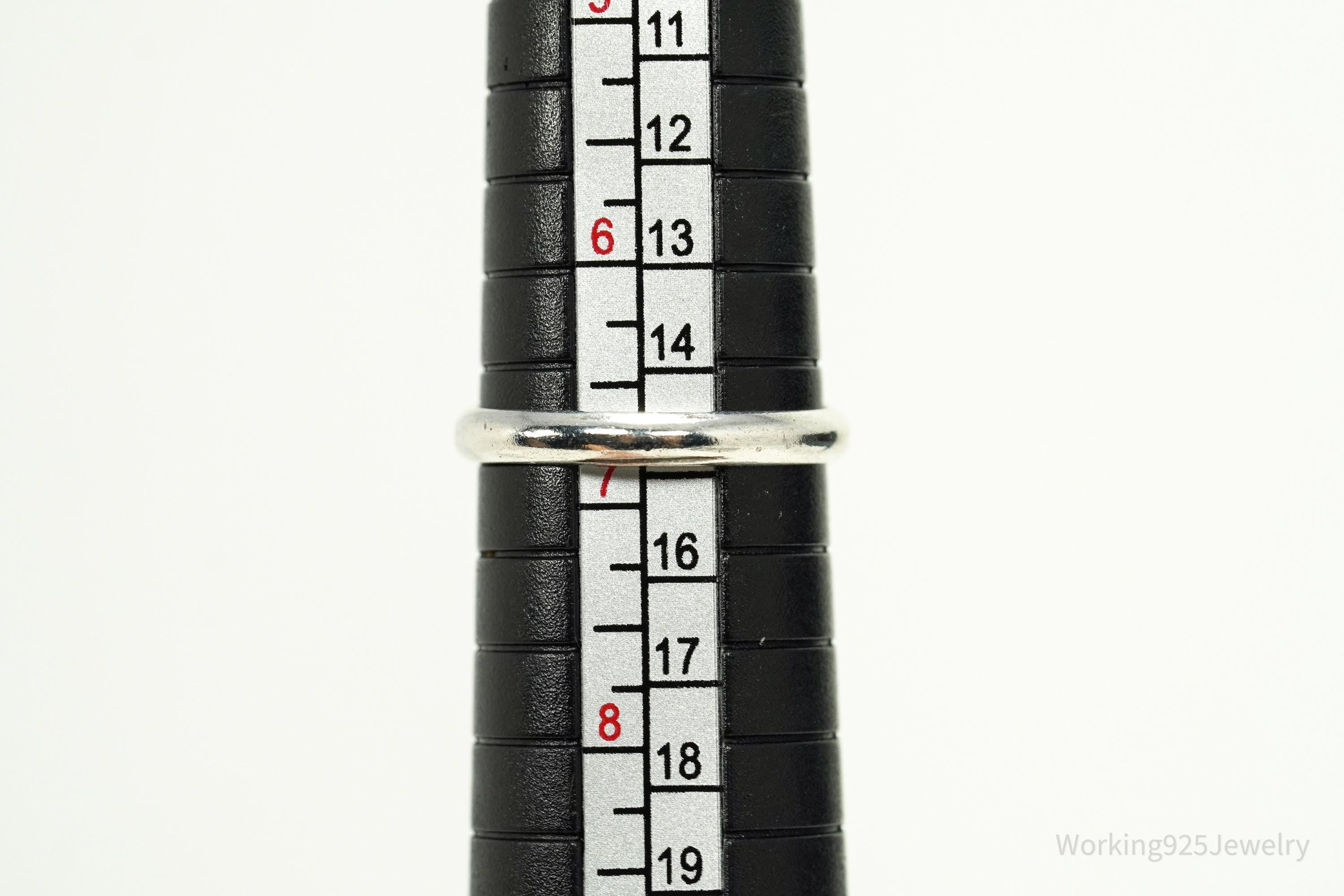 Vintage Native American Opal Sterling Silver Ring - Size 6.75