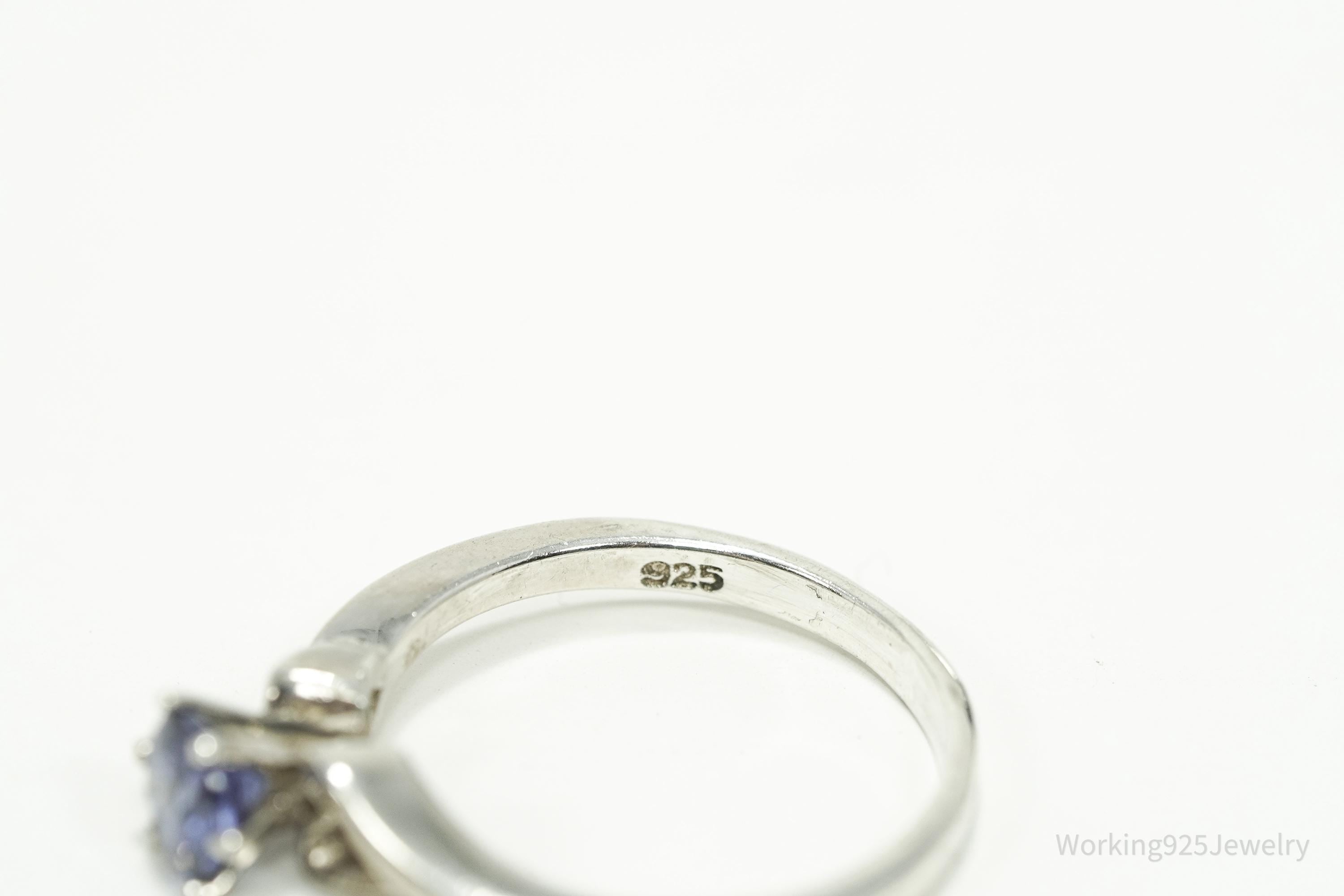 Vintage Tanzanite Sterling Silver Ring - Size 9.25
