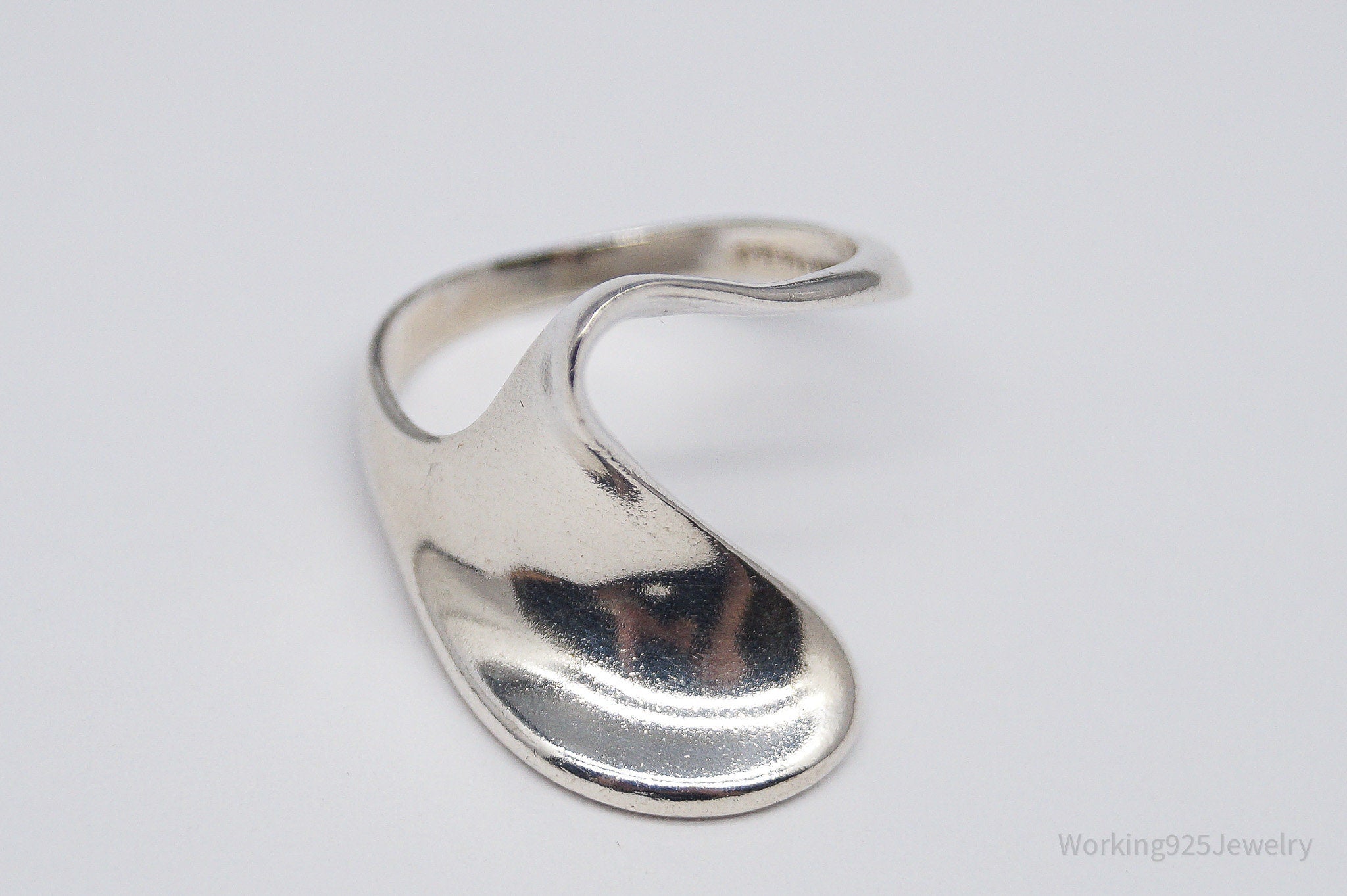 Vintage Boma Modernist Style Sterling Silver Ring - Size 10