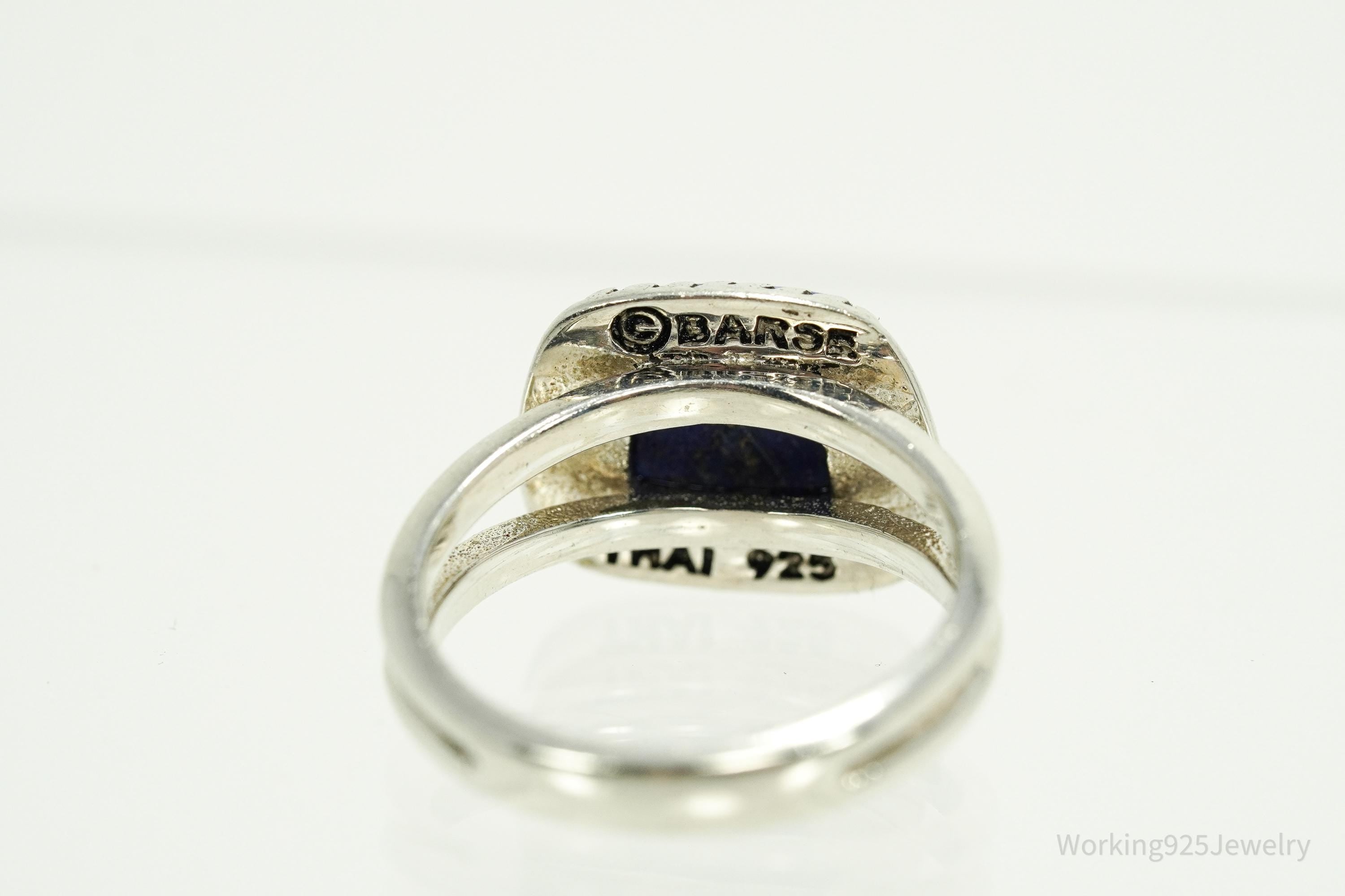 Vintage Designer BARSE Lapis Lazuli Sterling Silver Ring - Size 7.75