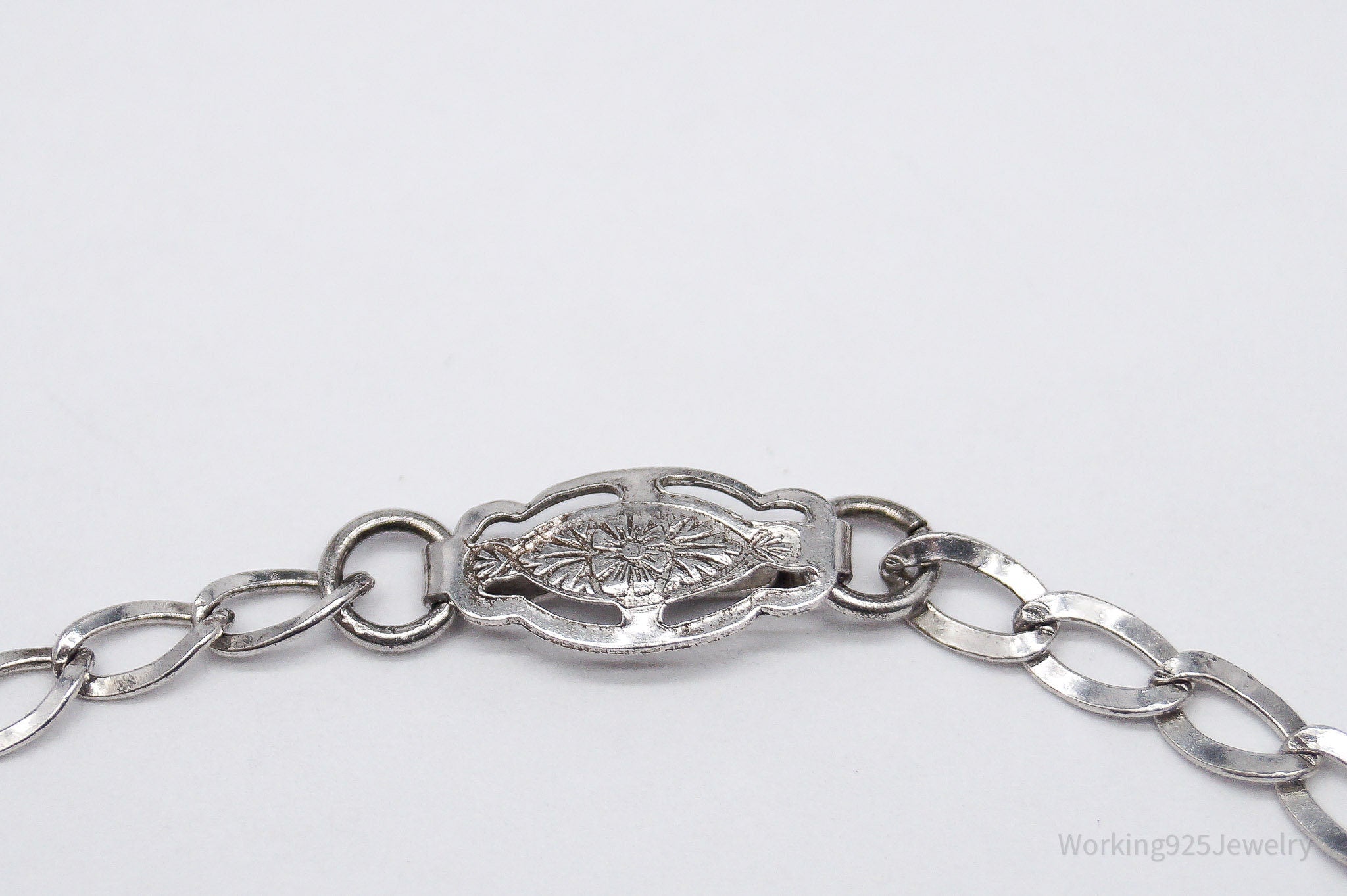 Vintage Uncas Sterling Silver Charm Bracelet - 7 1/8"