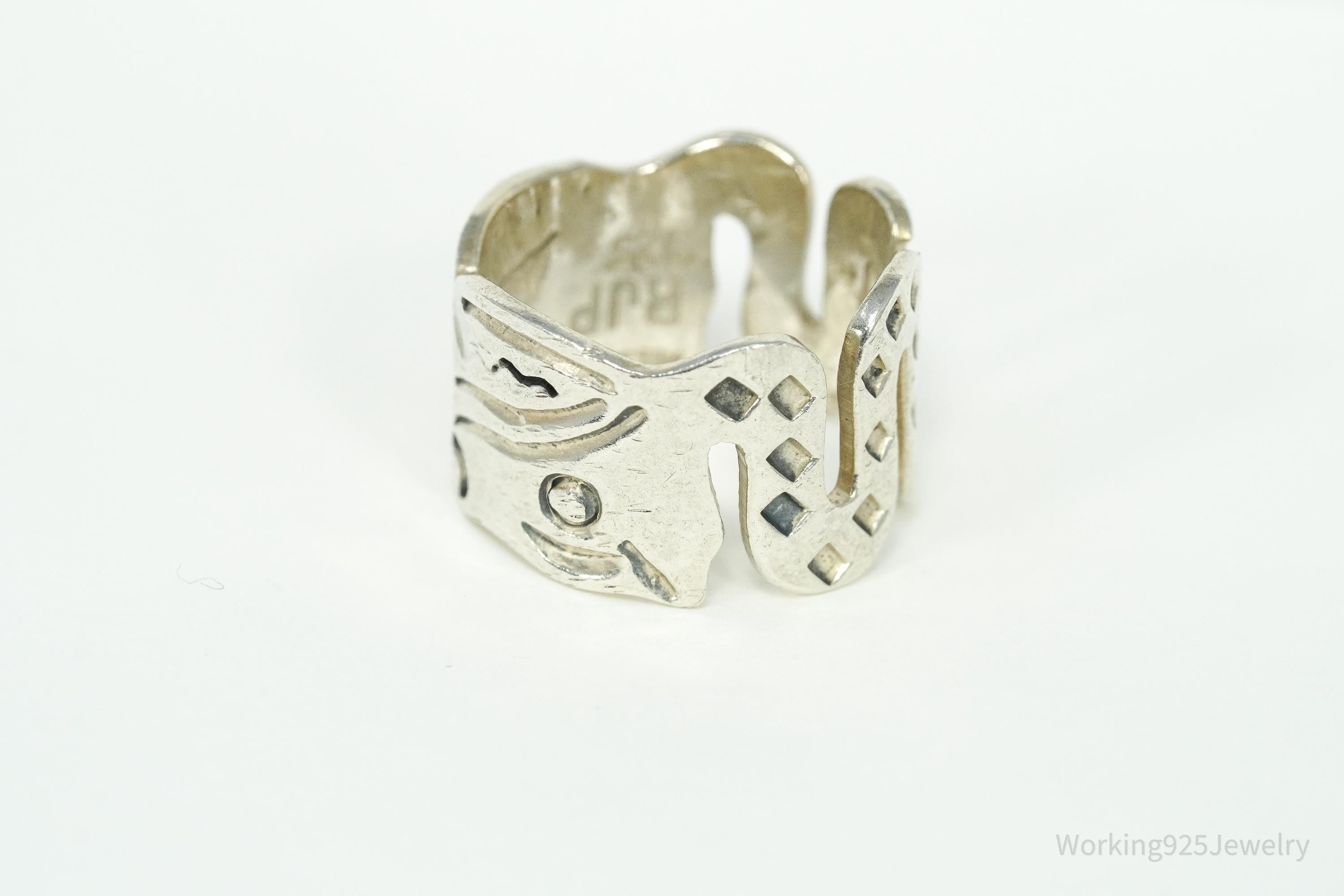 Vintage Mexican RJP Sterling Silver Ring - Size 5.5