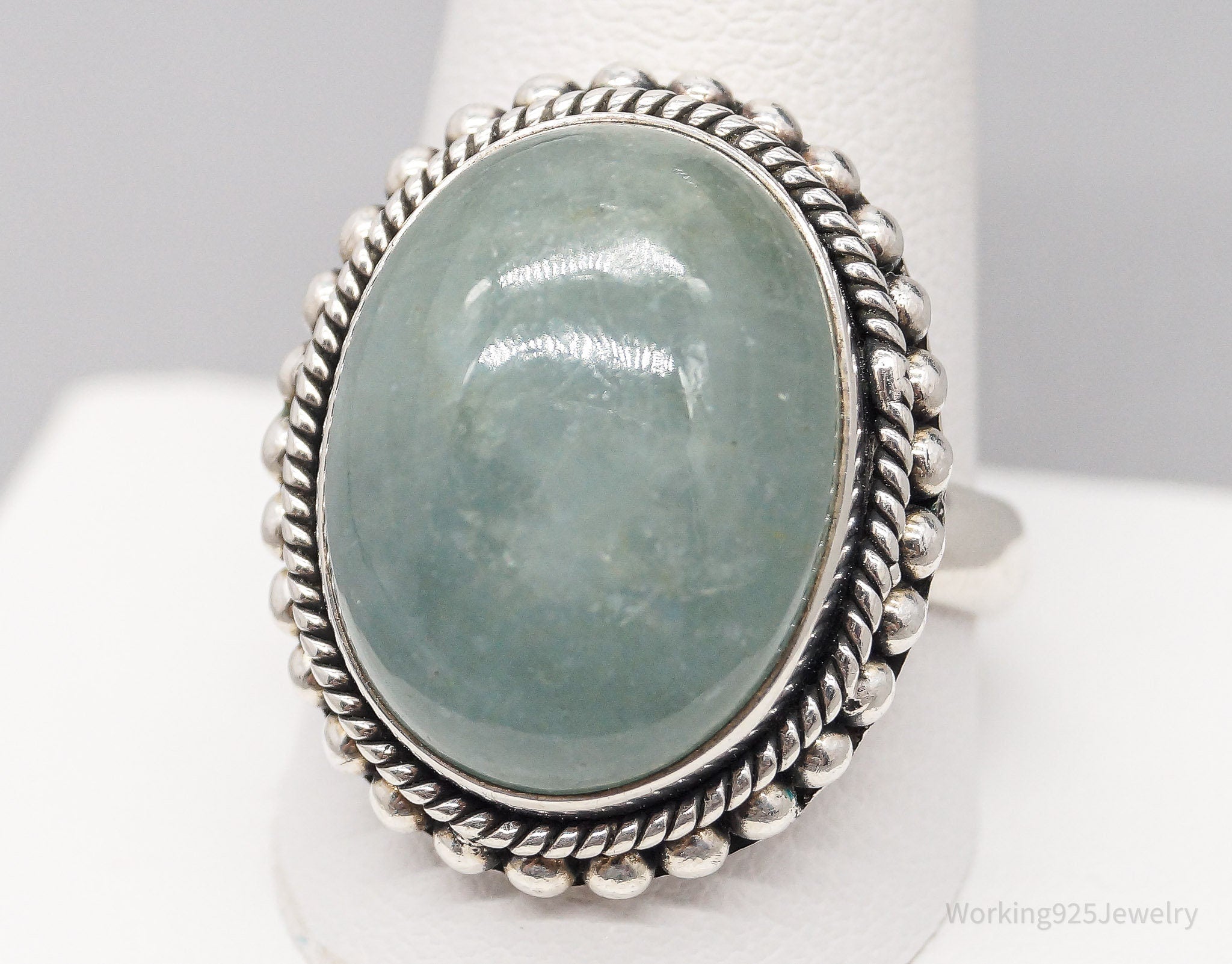 Vintage Doug Paulus Aventurine Sterling Silver Ring - Size 11