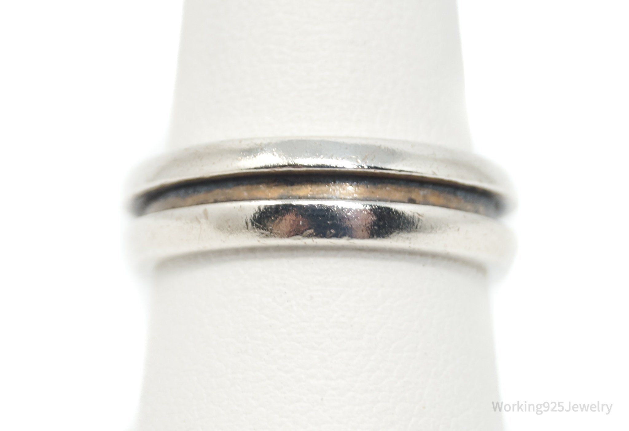 Vintage Mexico Sterling Silver Band Ring - Size 7.75