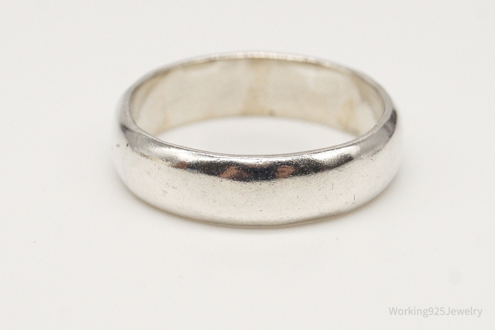 Vintage Silver Band Ring - Size 6.5