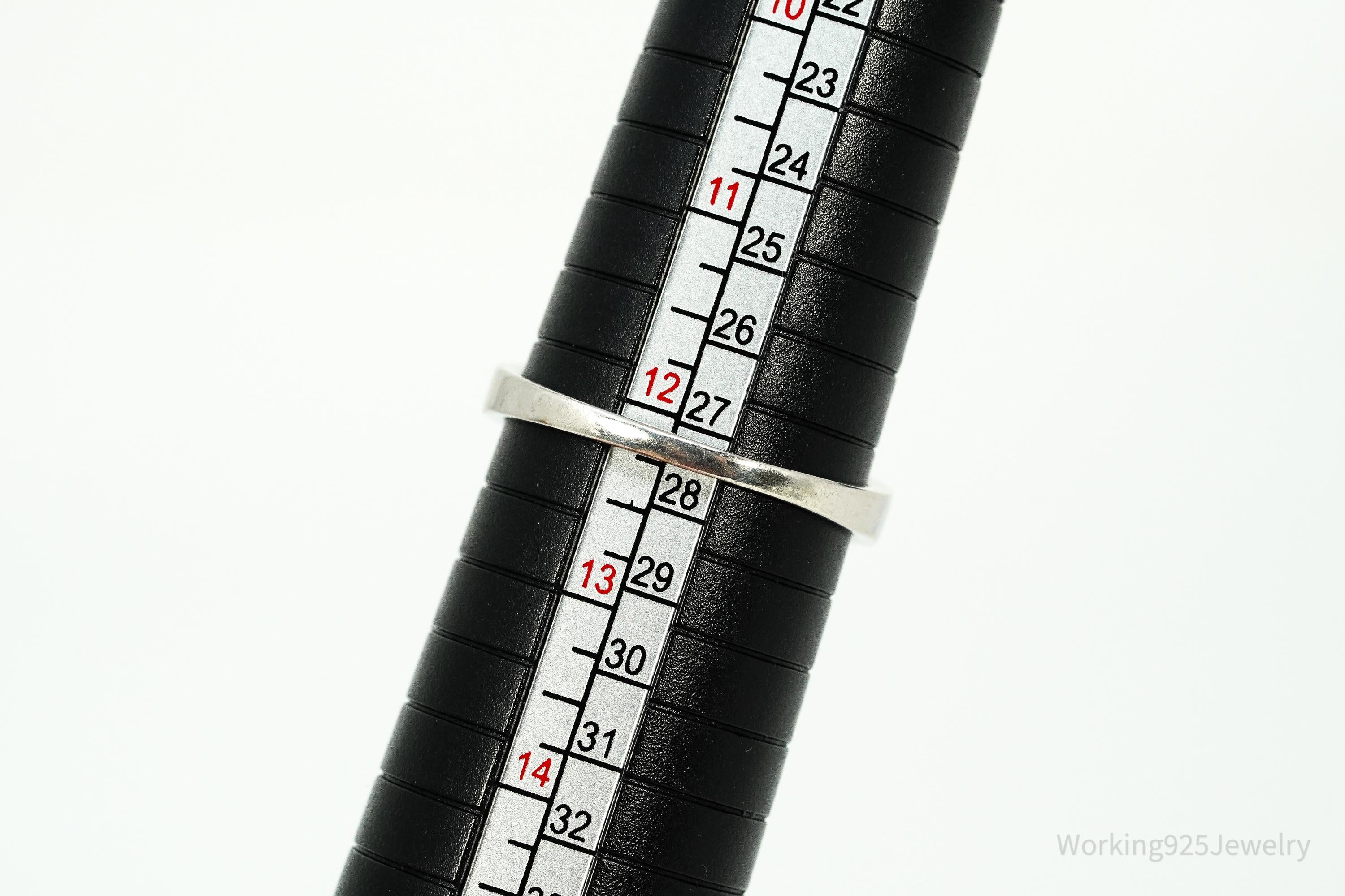 Vintage Cubic Zirconia Sterling Silver Ring Size 12.25