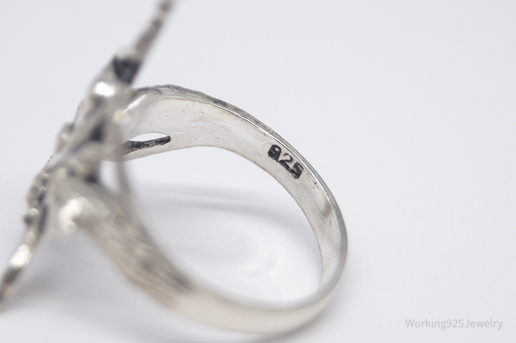 Vintage Fairy Sterling Silver Ring - Size 4.75