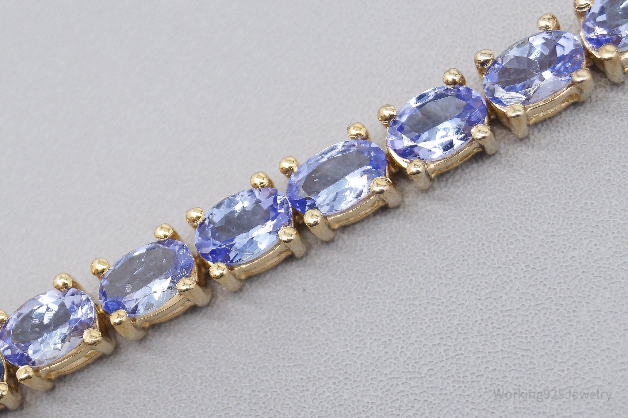 JTV TGGC Tanzanite Gold Vermeil Sterling Silver Tennis Bracelet