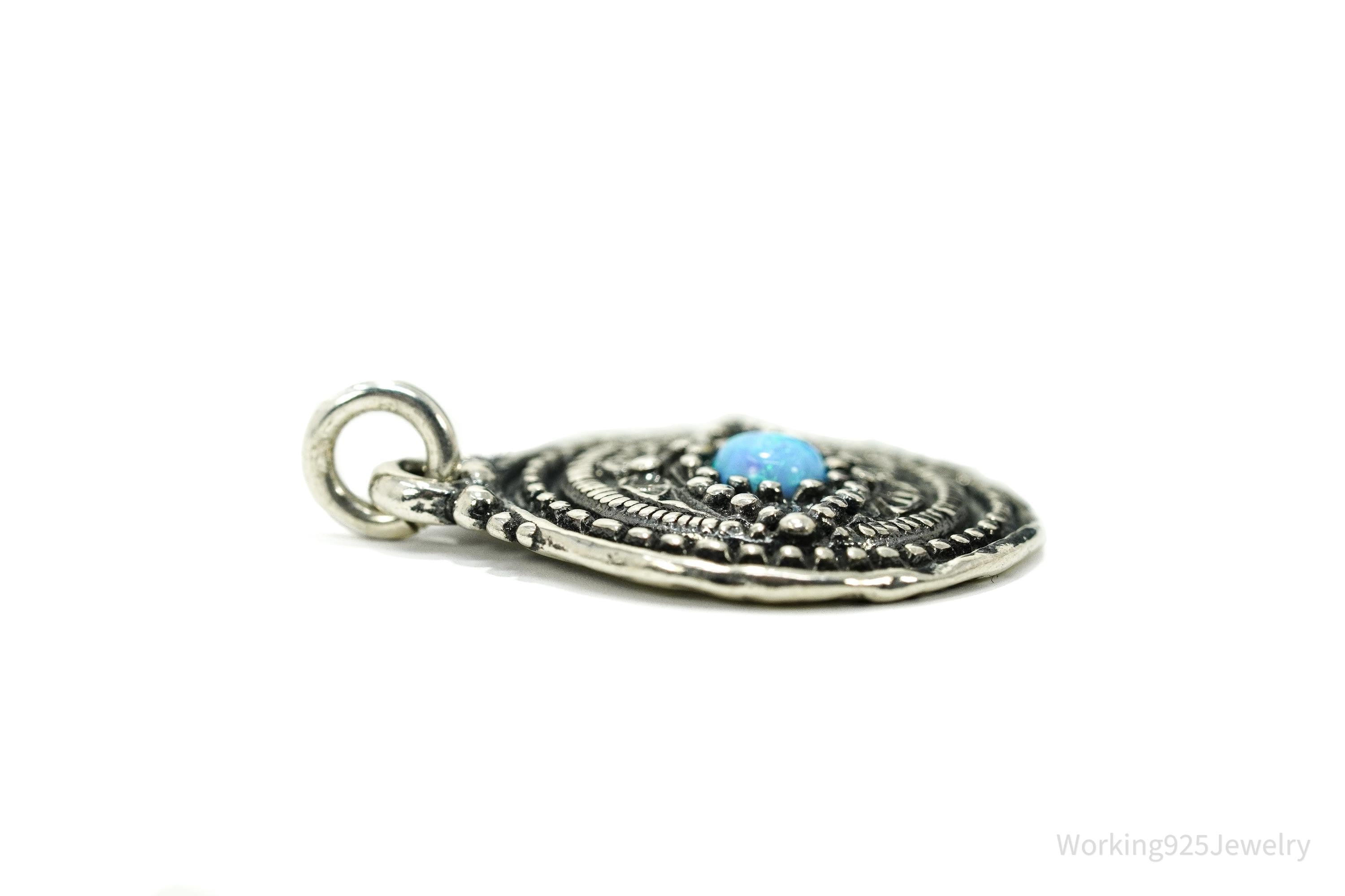 Vintage Israel Shablool Didae Opal Sterling Silver Pendant