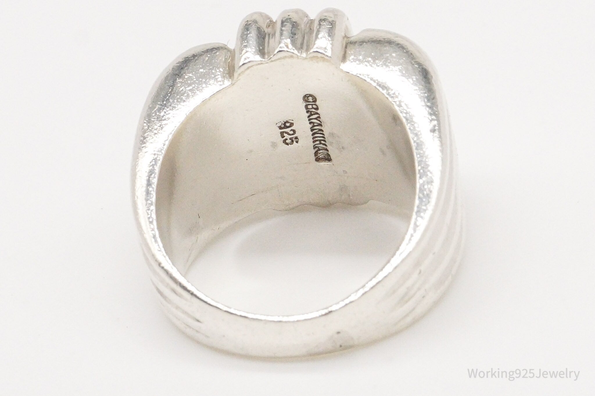 Vintage Rare Bayanihan Modernist Sterling Silver Ring - Size 6.25