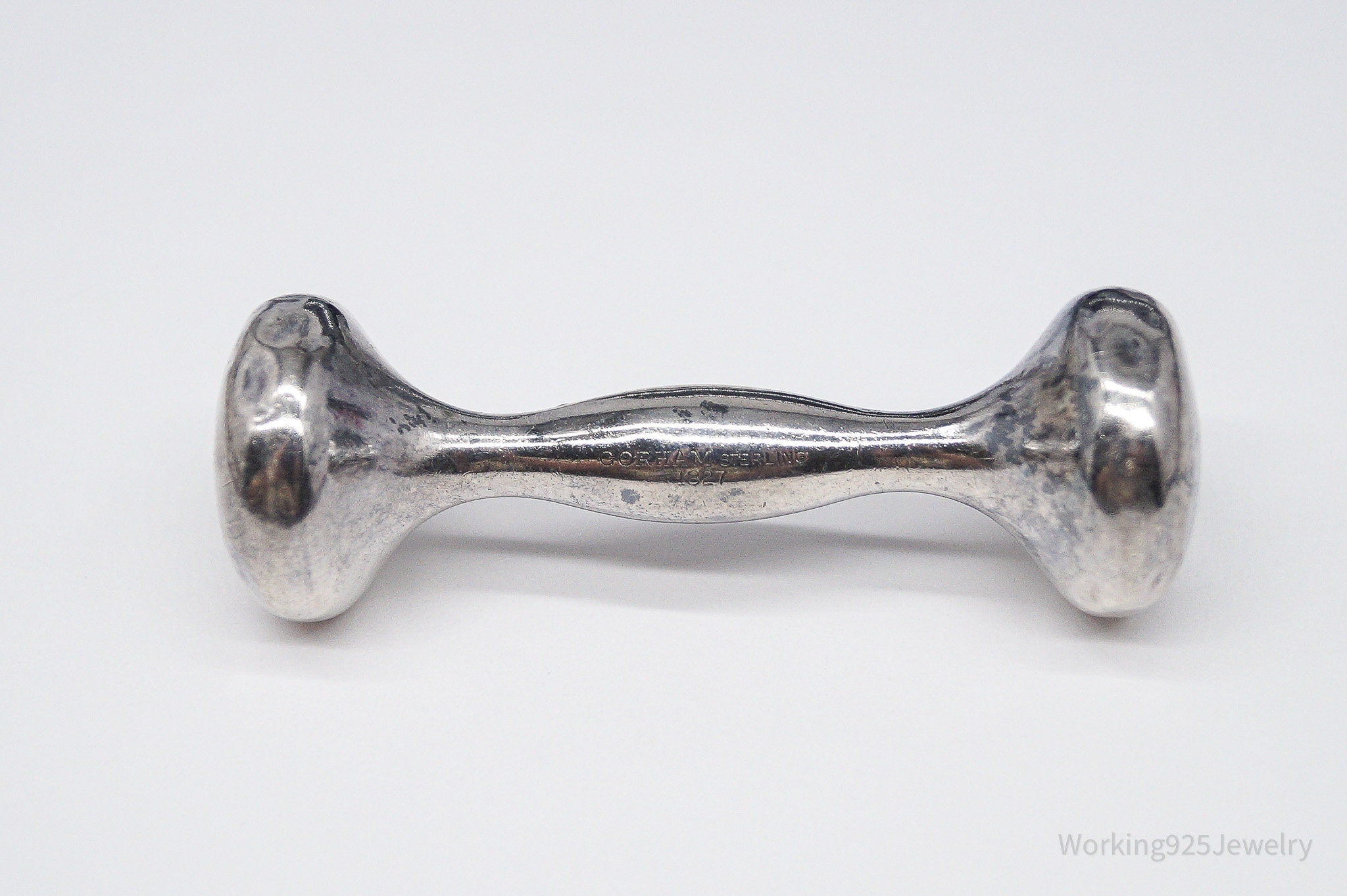 Antique Designer Gorham Large 1827 Sterling Silver Baby Rattle