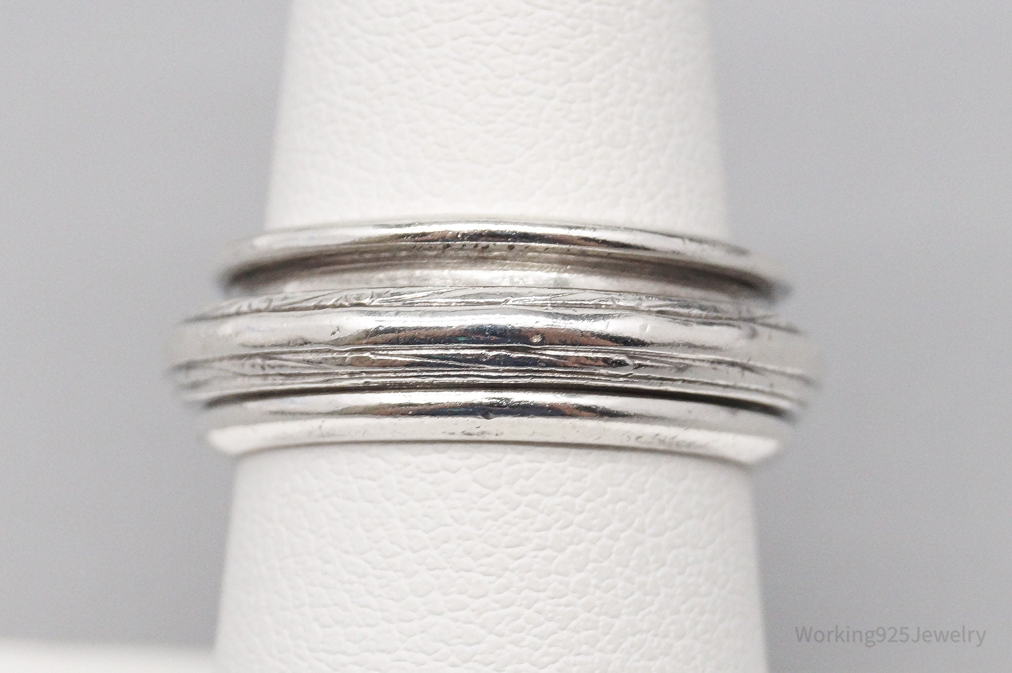 Vintage Sterling Silver Spinner Band Ring - Size 7.5