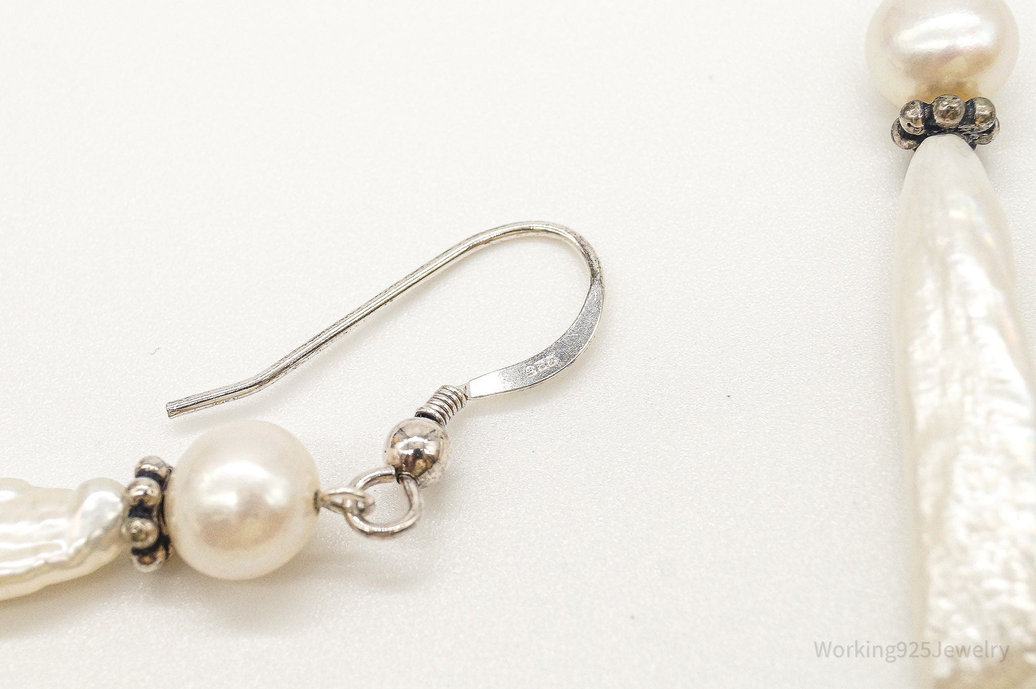 Vintage Pearl Sterling Silver Earrings