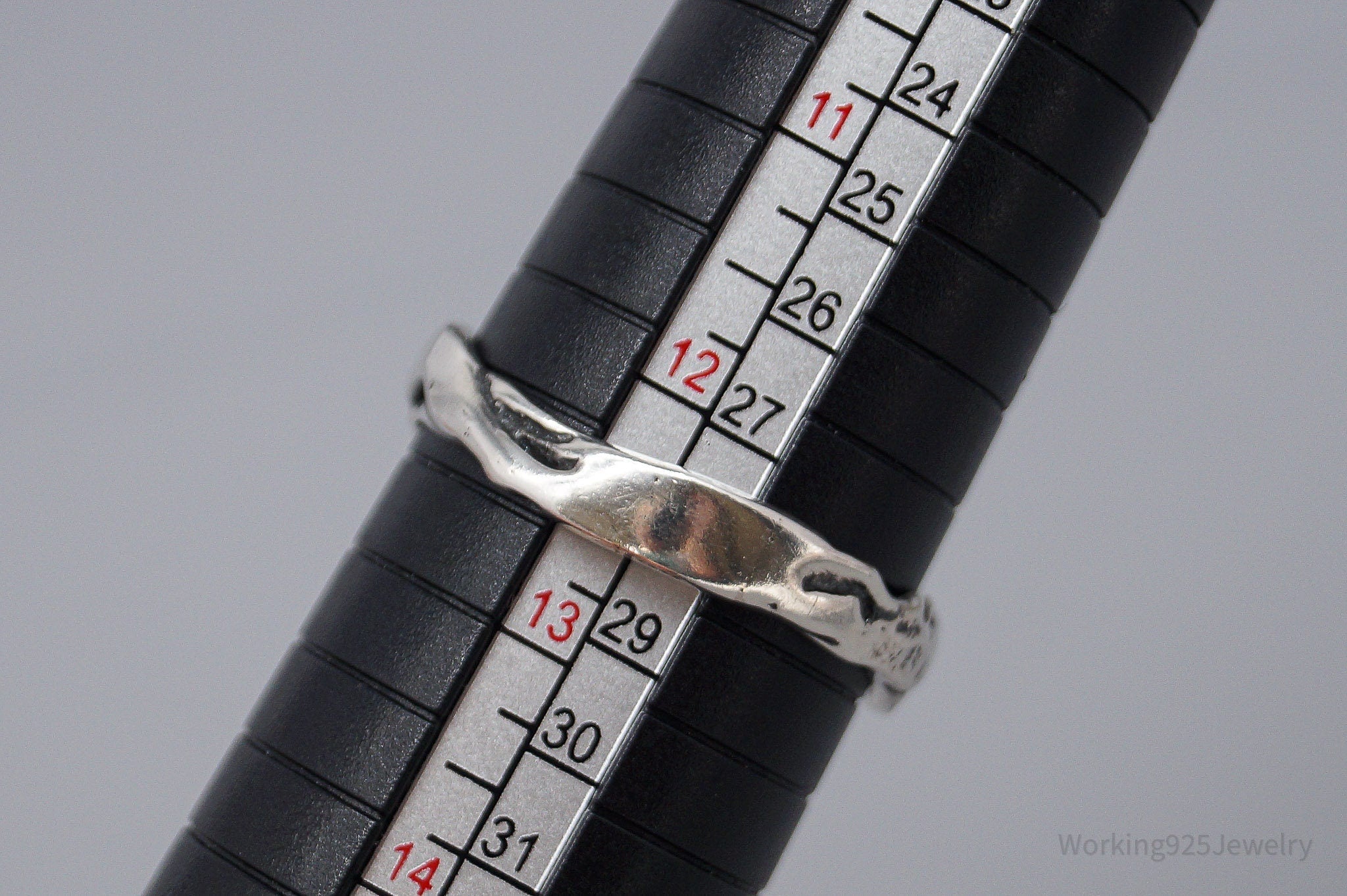 Vintage Kissing Couple Lovers Sex Sterling Silver Ring - Size 12.5