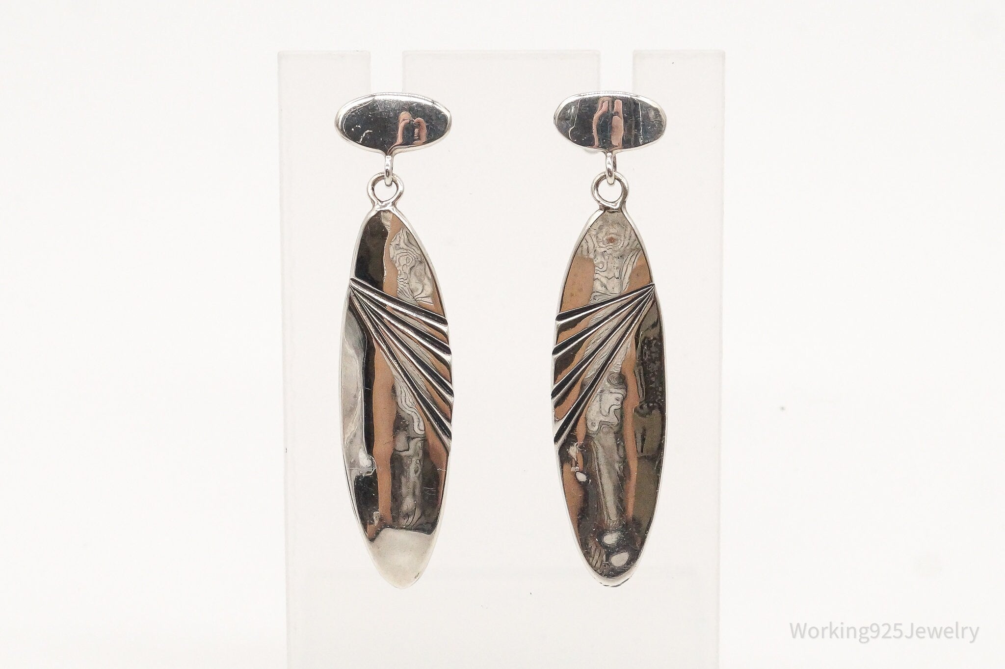 Vintage Native American Sterling Silver Earrings