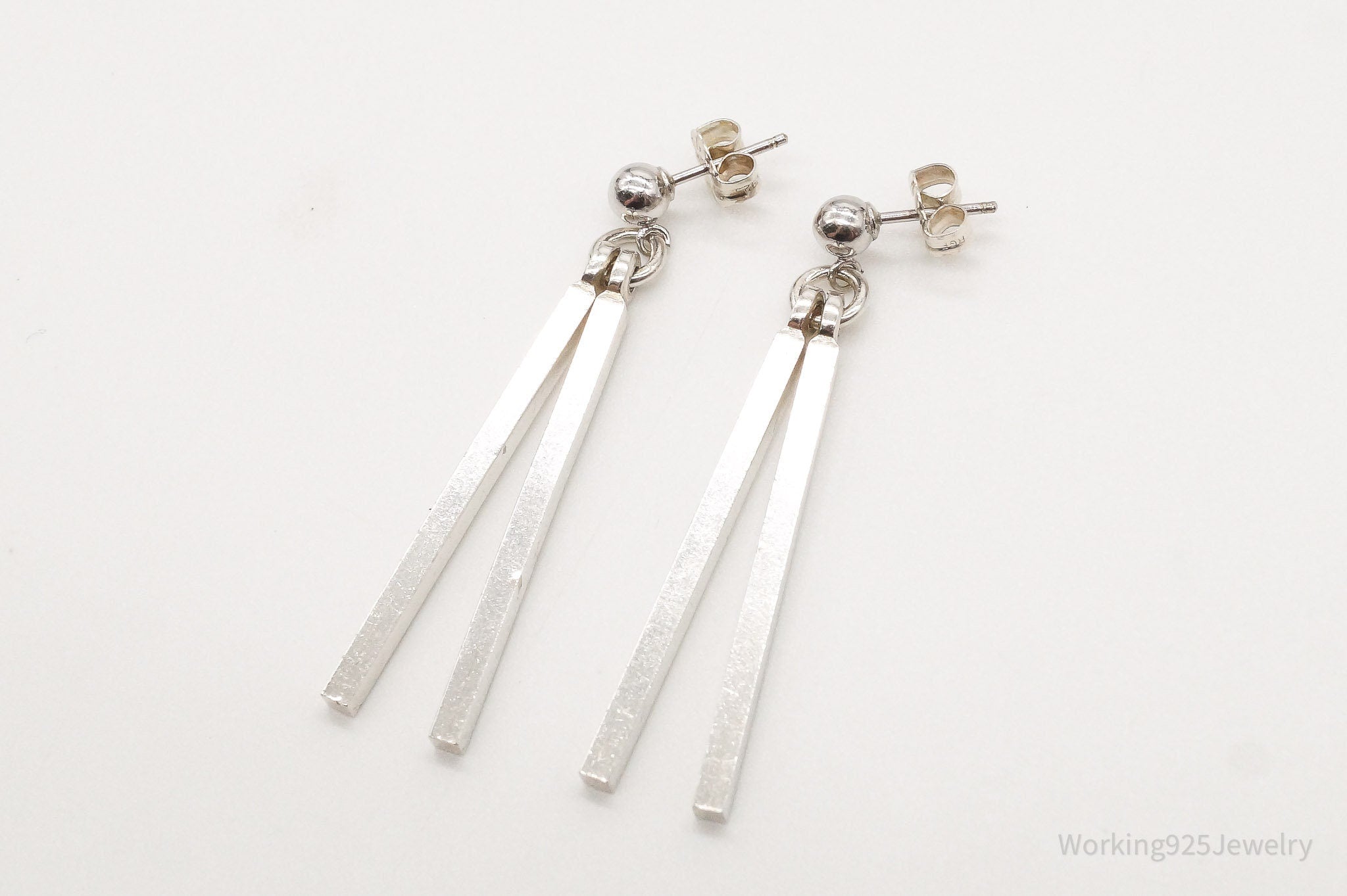 RARE Vintage Denmark Modernist Nils Erik Sterling Silver Earrings