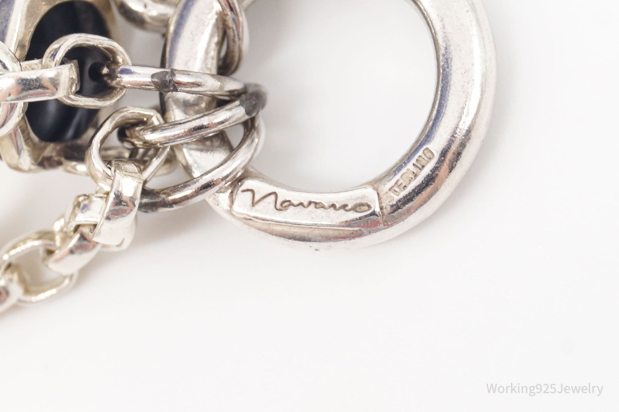 Vintage David Navarro Antique Sterling Silver Charm Chatelaine Keychain Pendant