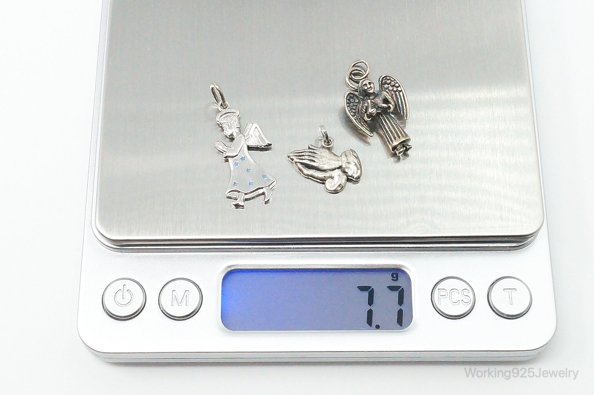 Vintage Praying Angels Sterling Silver Charms