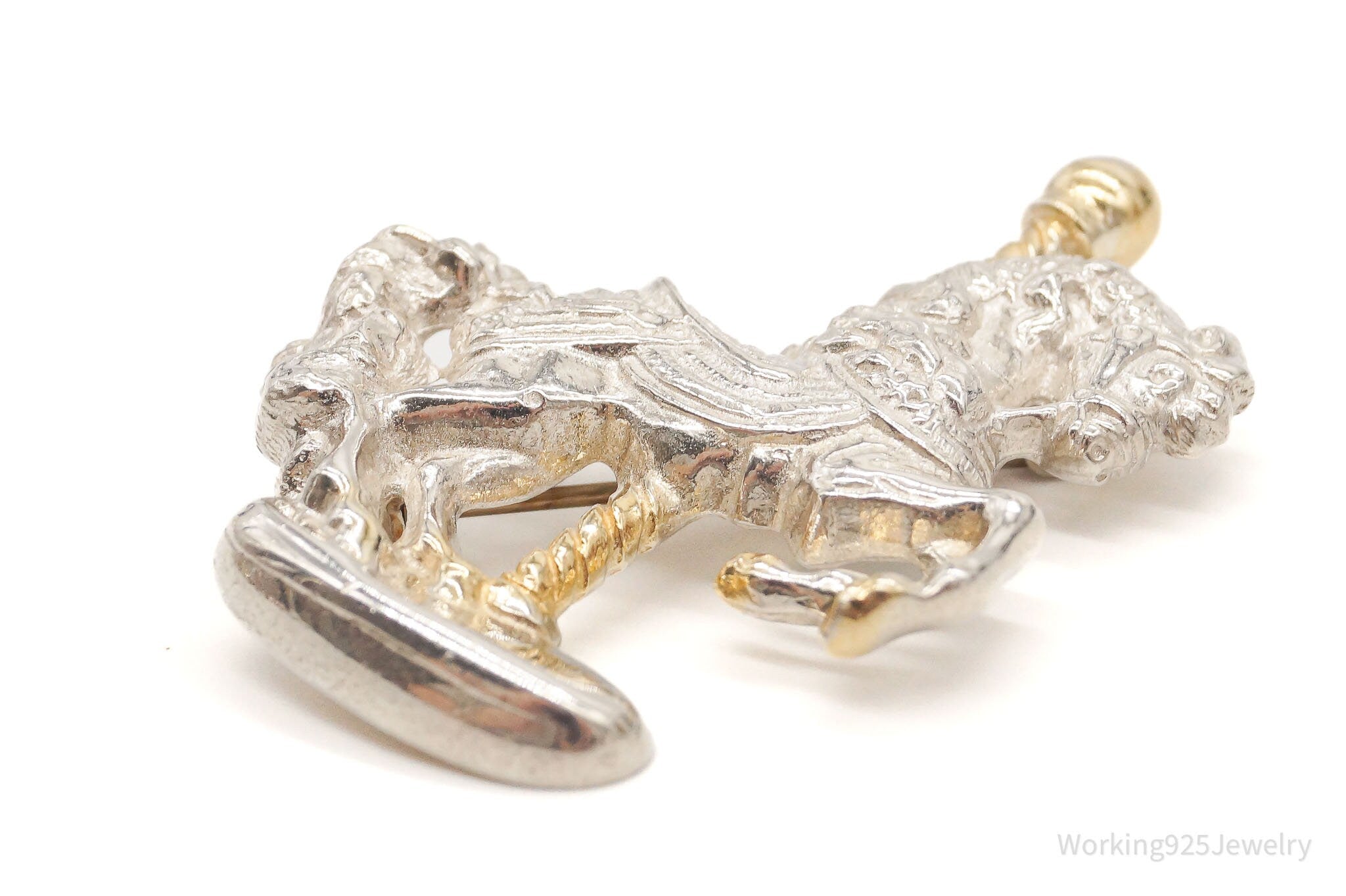 Vintage Gorham Merry-Go-Round Carousel Horse Gold Vermeil Sterling Silver Pin