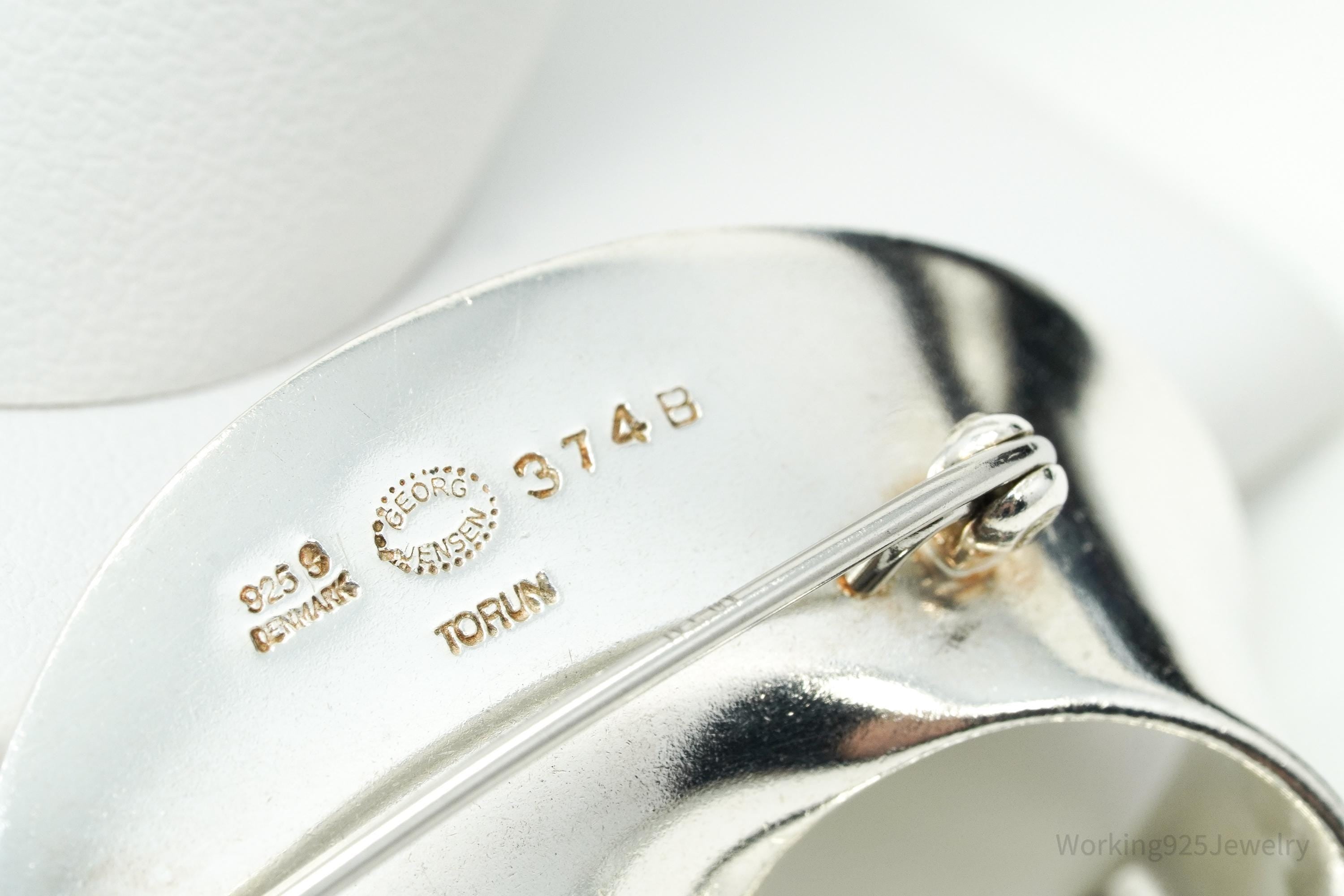 RARE Vintage Georg Jensen Vivianna Torun MOBIUS Sterling Silver Brooch Pin