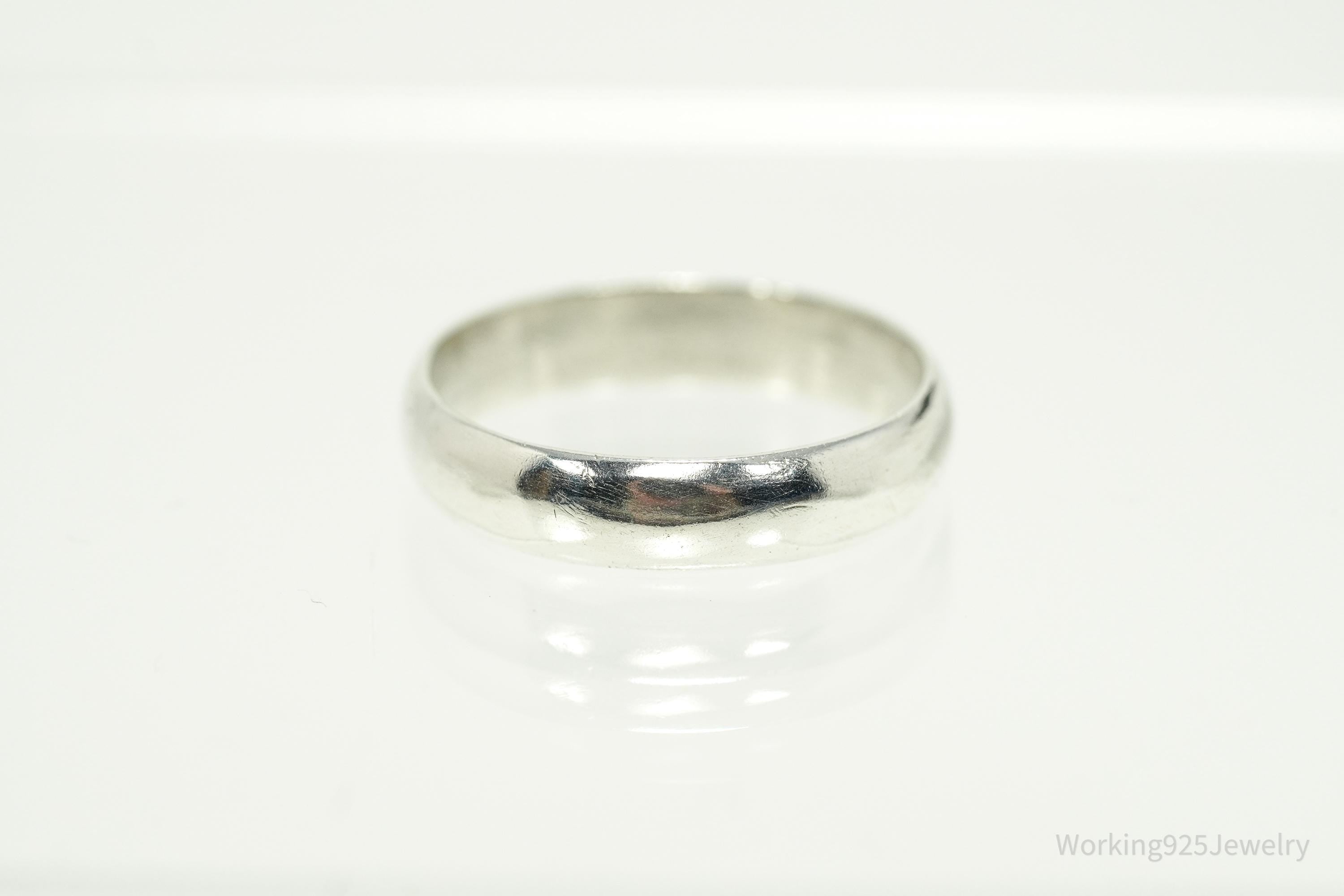 Vintage Silver Band Ring - Size 6.25