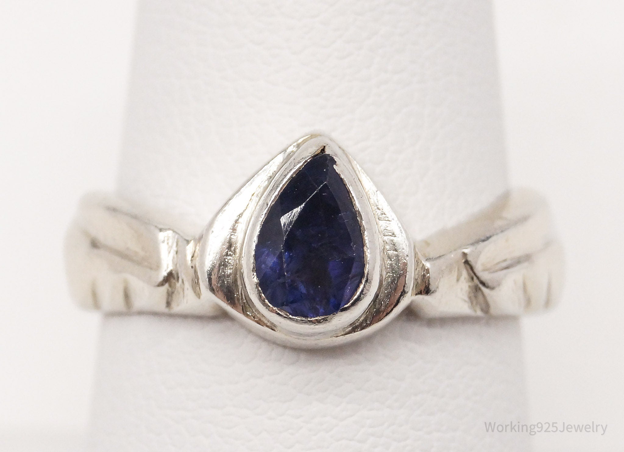 Vintage Tanzanite Sterling Silver Ring - Size 7.75